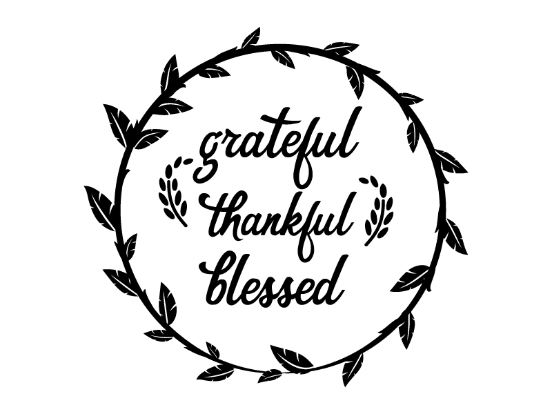 Thankful Grateful Blessed Svg Dxf Png Jpg Eps