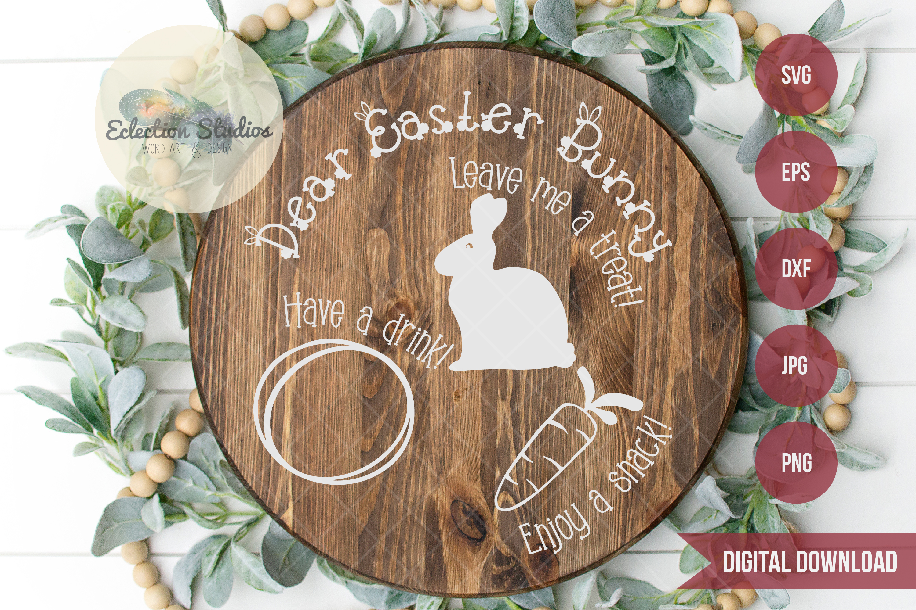 Easter SVG, Carrots for the Easter Bunny, Easter Plate SVG