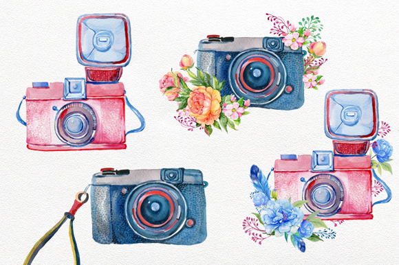 Download VINTAGE CAMERA WATERCOLOR