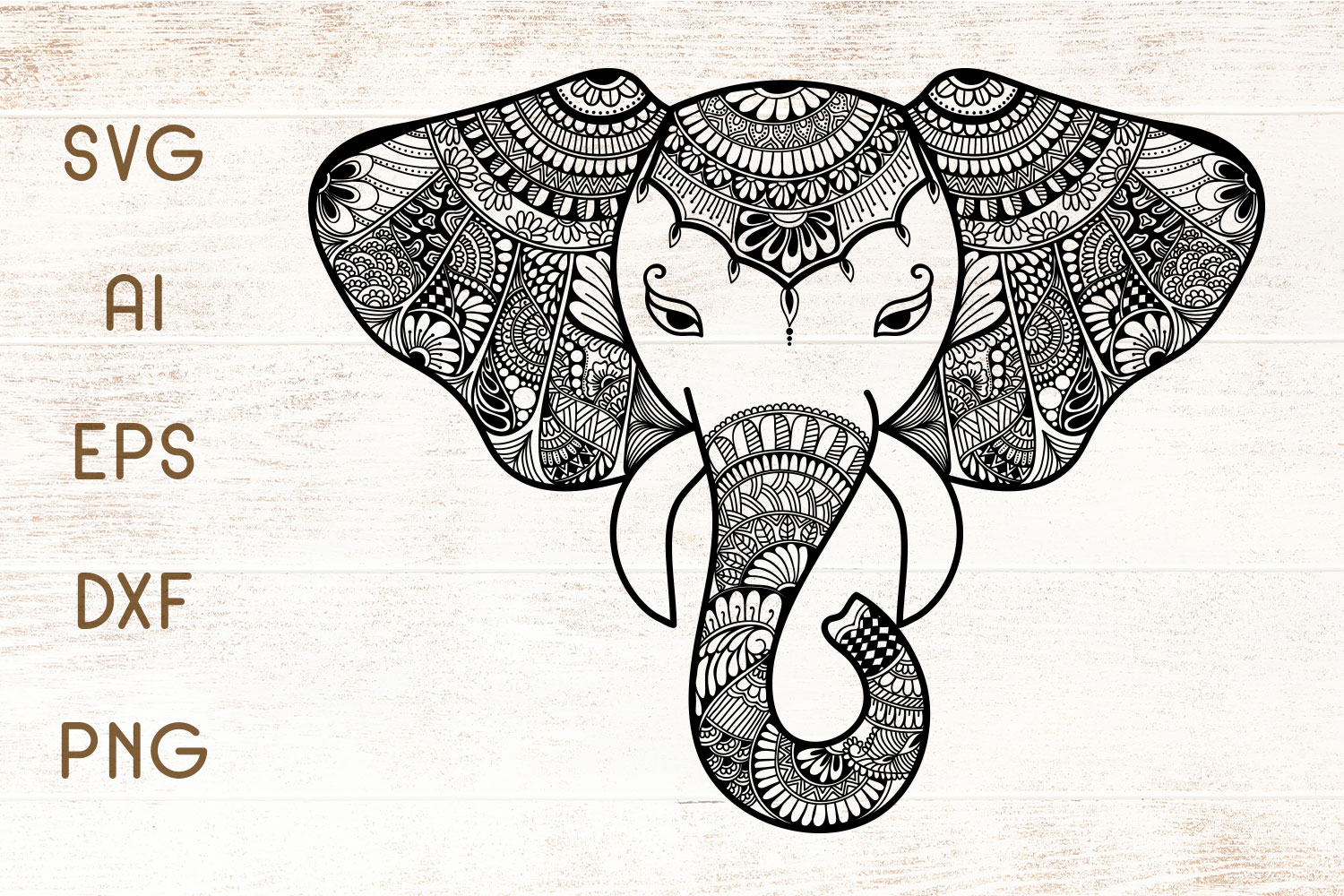 Download Elephant Zentangle - Doodle Art SVG (383982) | SVGs ...