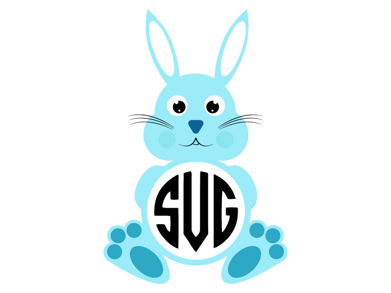 Easter Bunny Svg, Easter Monogram Svg, Svg Dxf Png Jpeg Eps