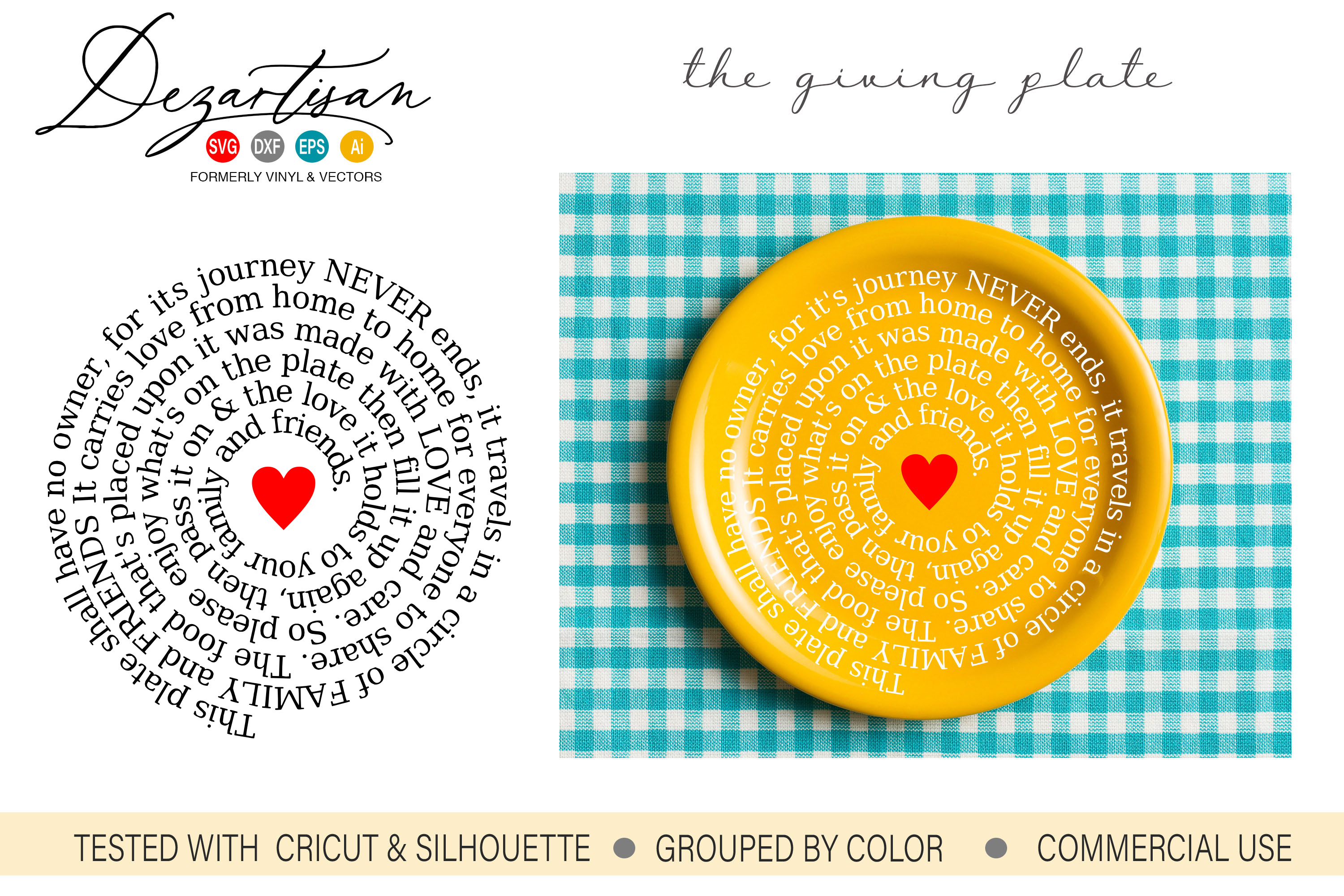 Download The Giving Plate SVG DXF Cut Ready Files