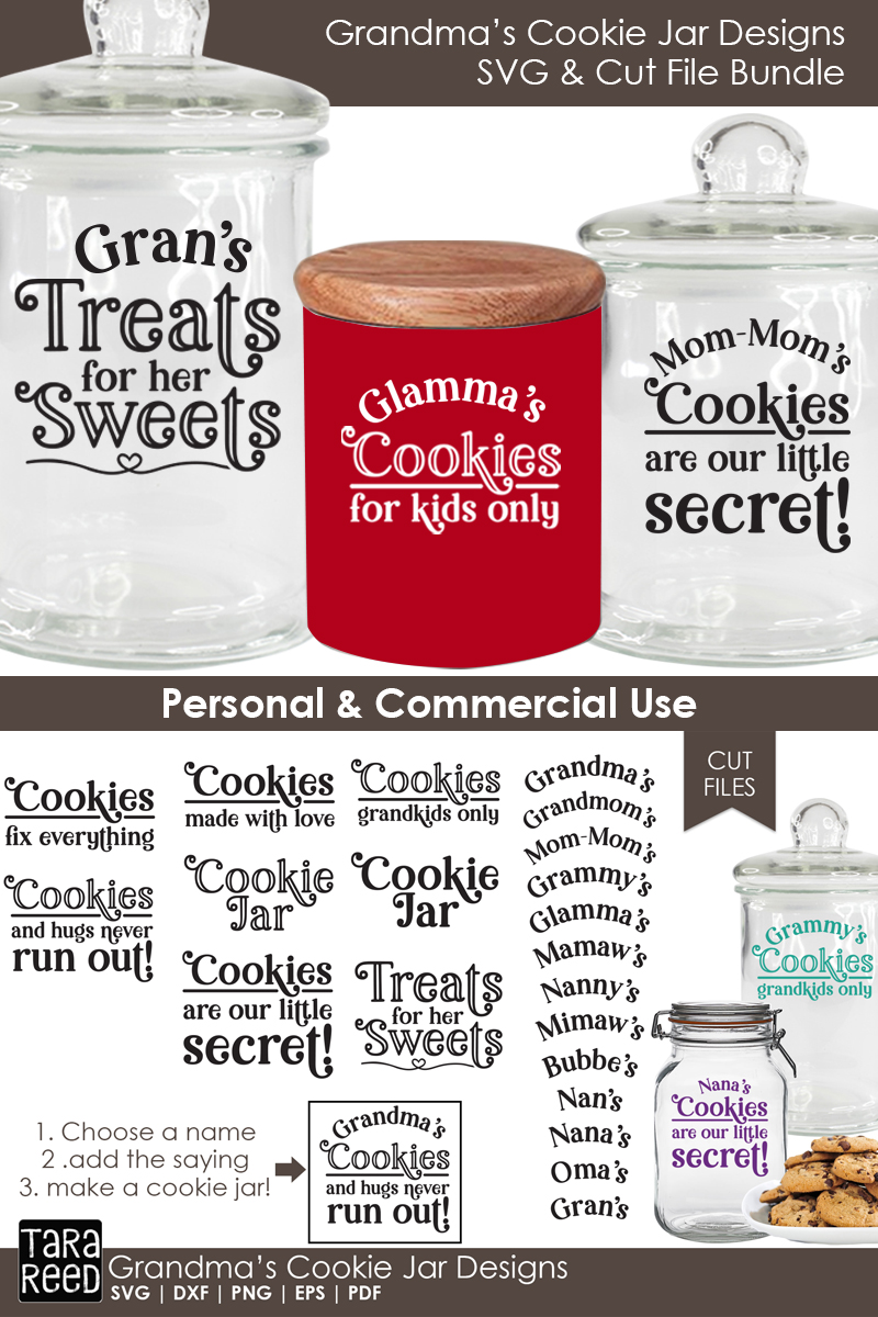 Download Grandma's Cookie Jar - Family SVG Files for Crafters