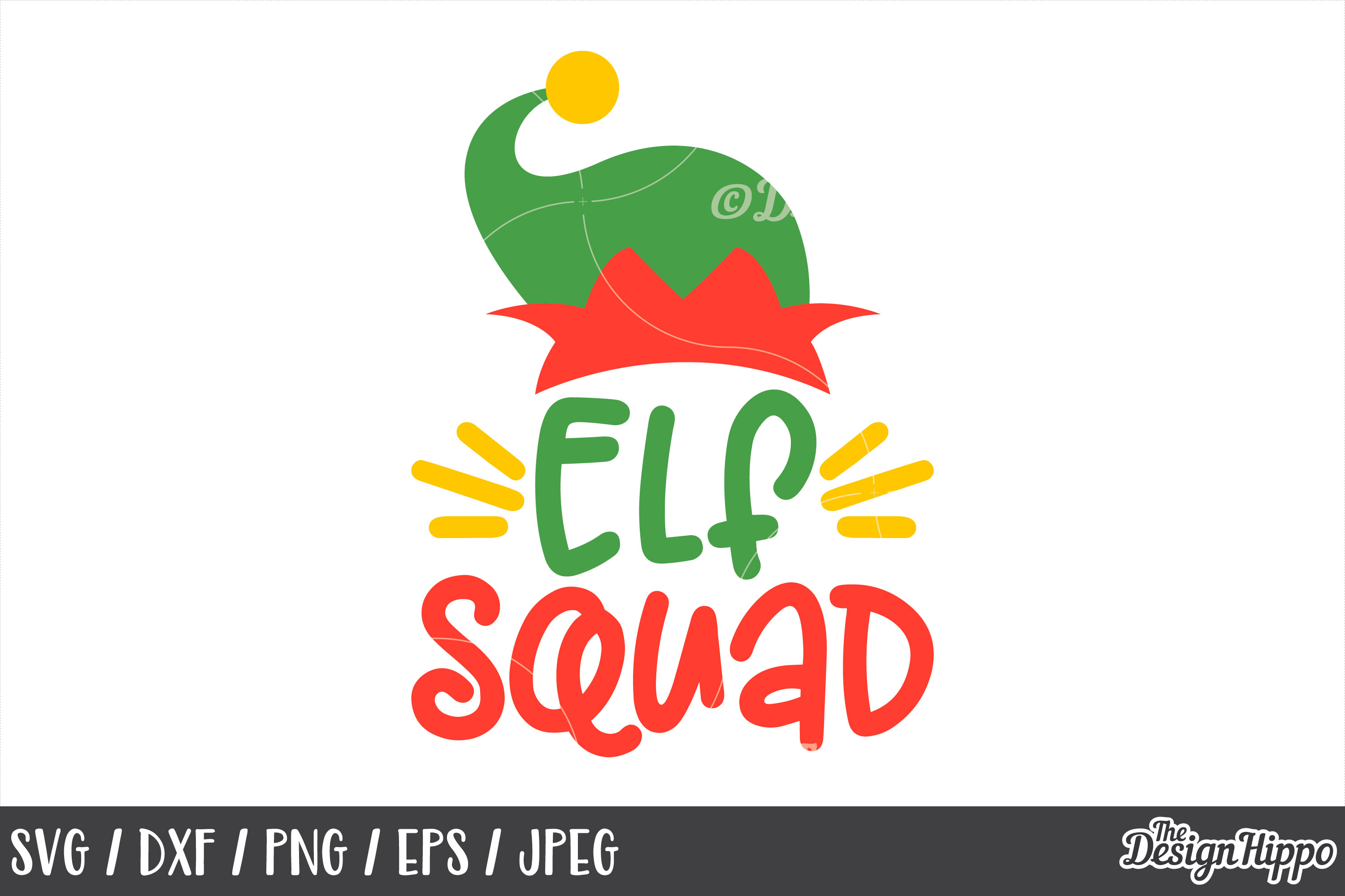 Elf Squad SVG, Elf Hat, Christmas, Crew, PNG, DXF, Cut Files