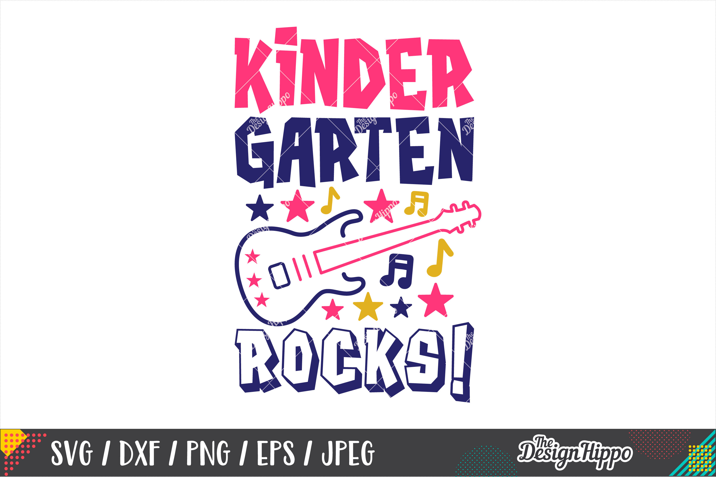 Kindergarten Rocks SVG, Back To School SVG DXF PNG Cut Files