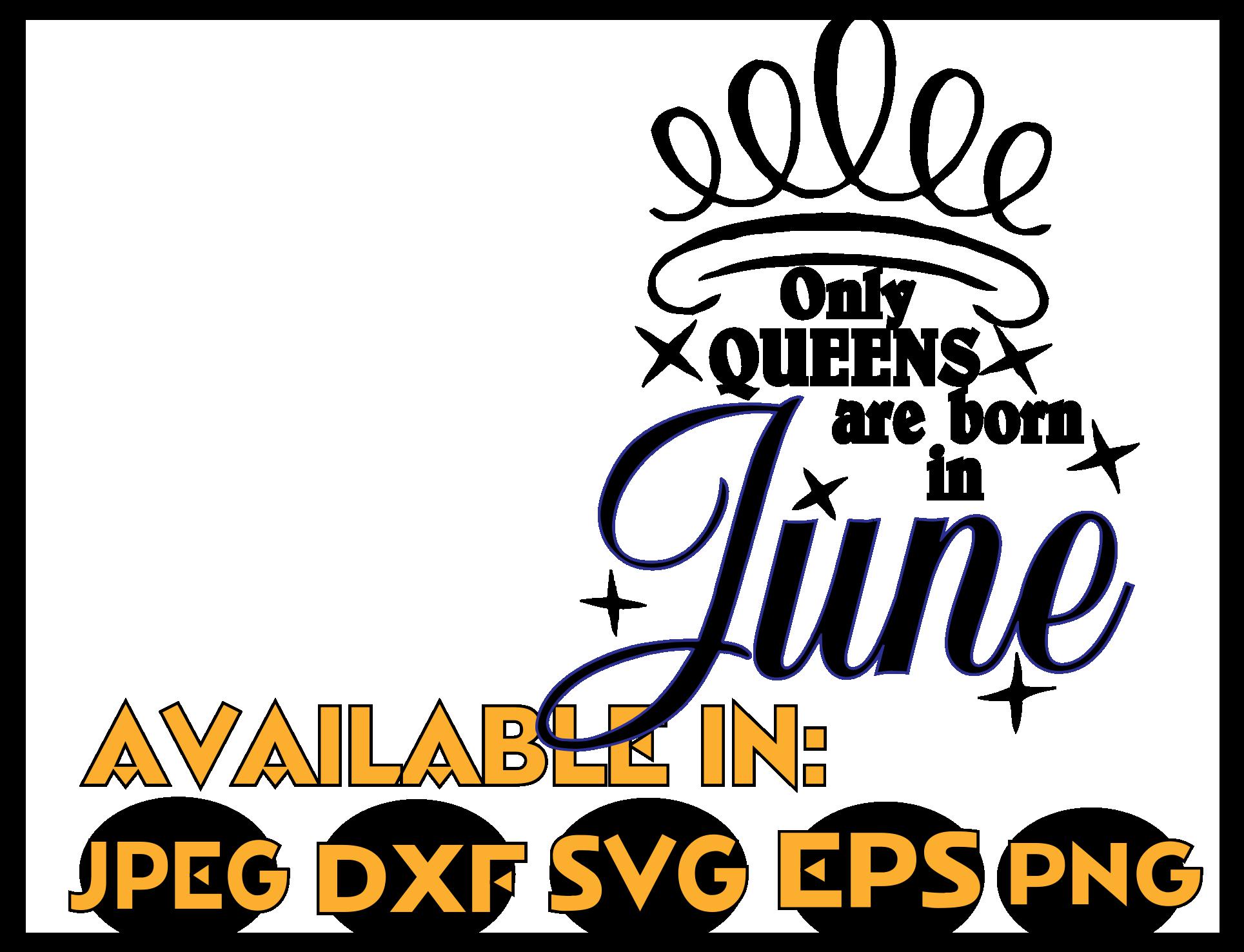 Download June svg SVG DXF JPEG Silhouette Cameo Cricut birthday ...