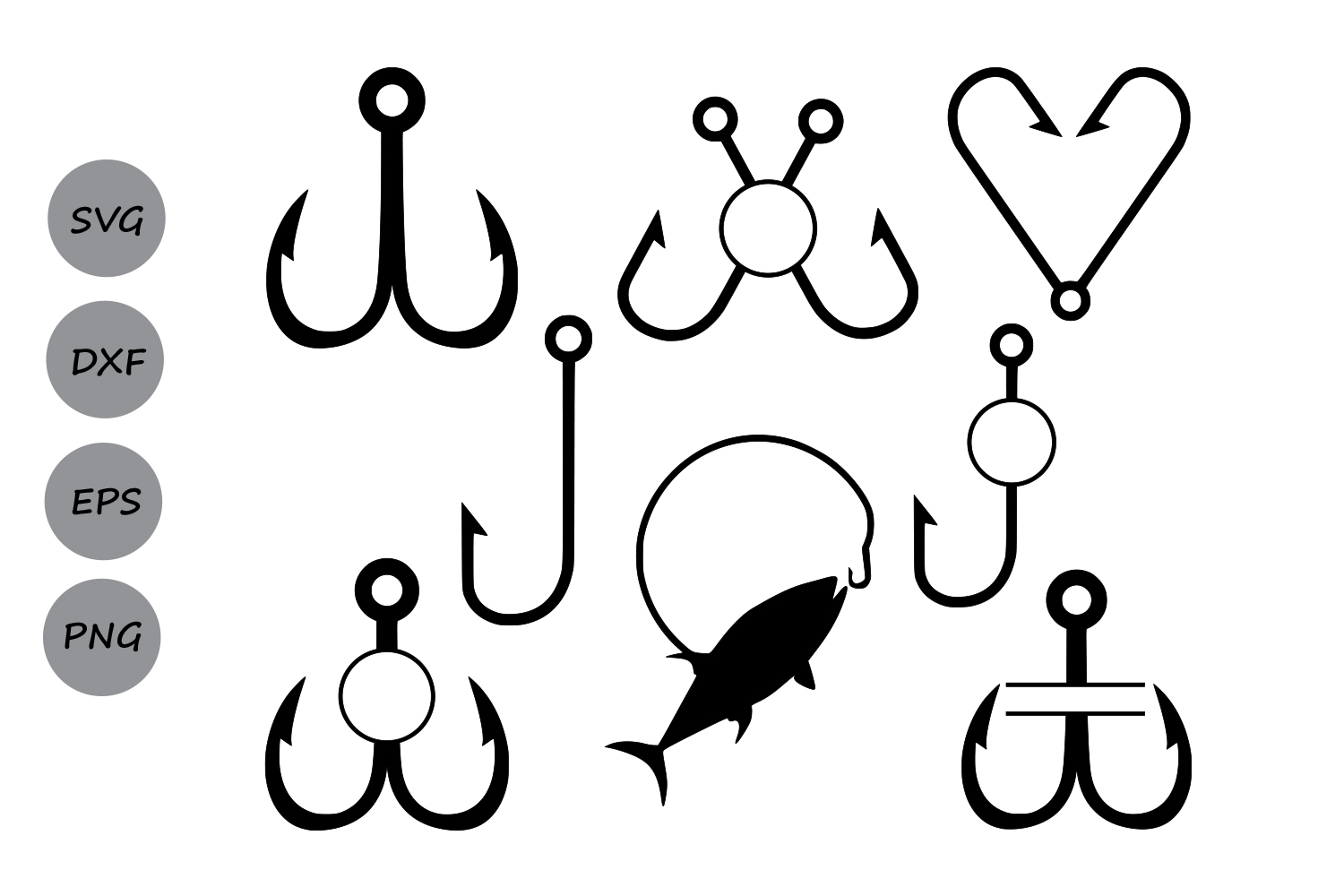 Download Fish Hook SVG, Fish monogram svg, fishing svg, Fish SVG ...