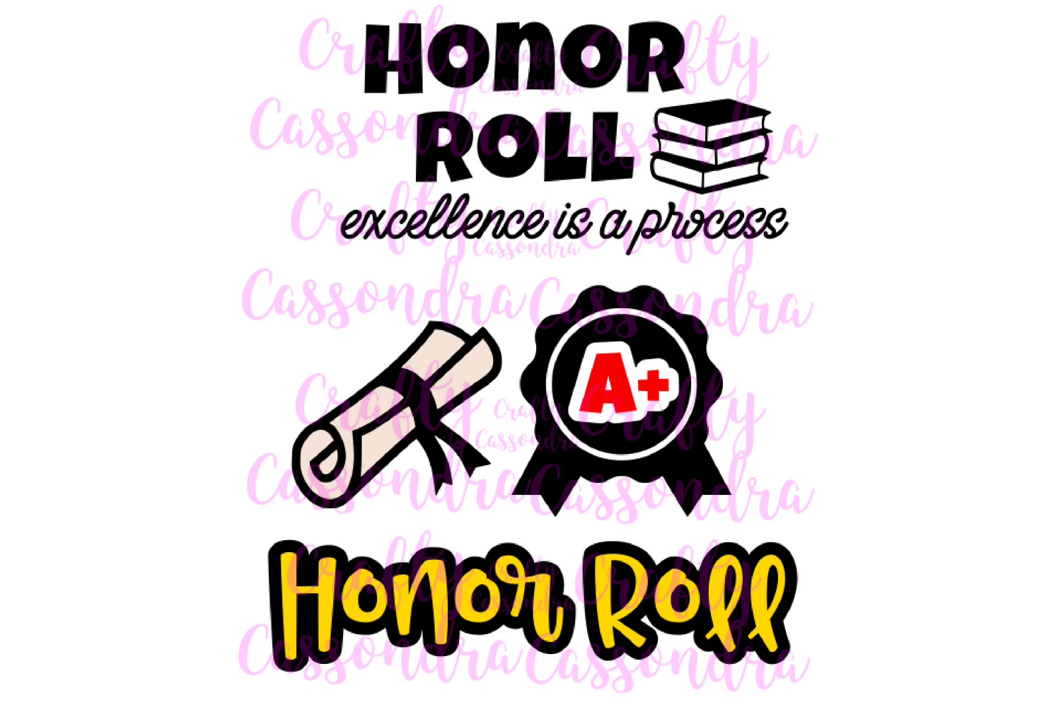 Download Honor roll student - teacher svg - stack of books - diploma (100940) | SVGs | Design Bundles