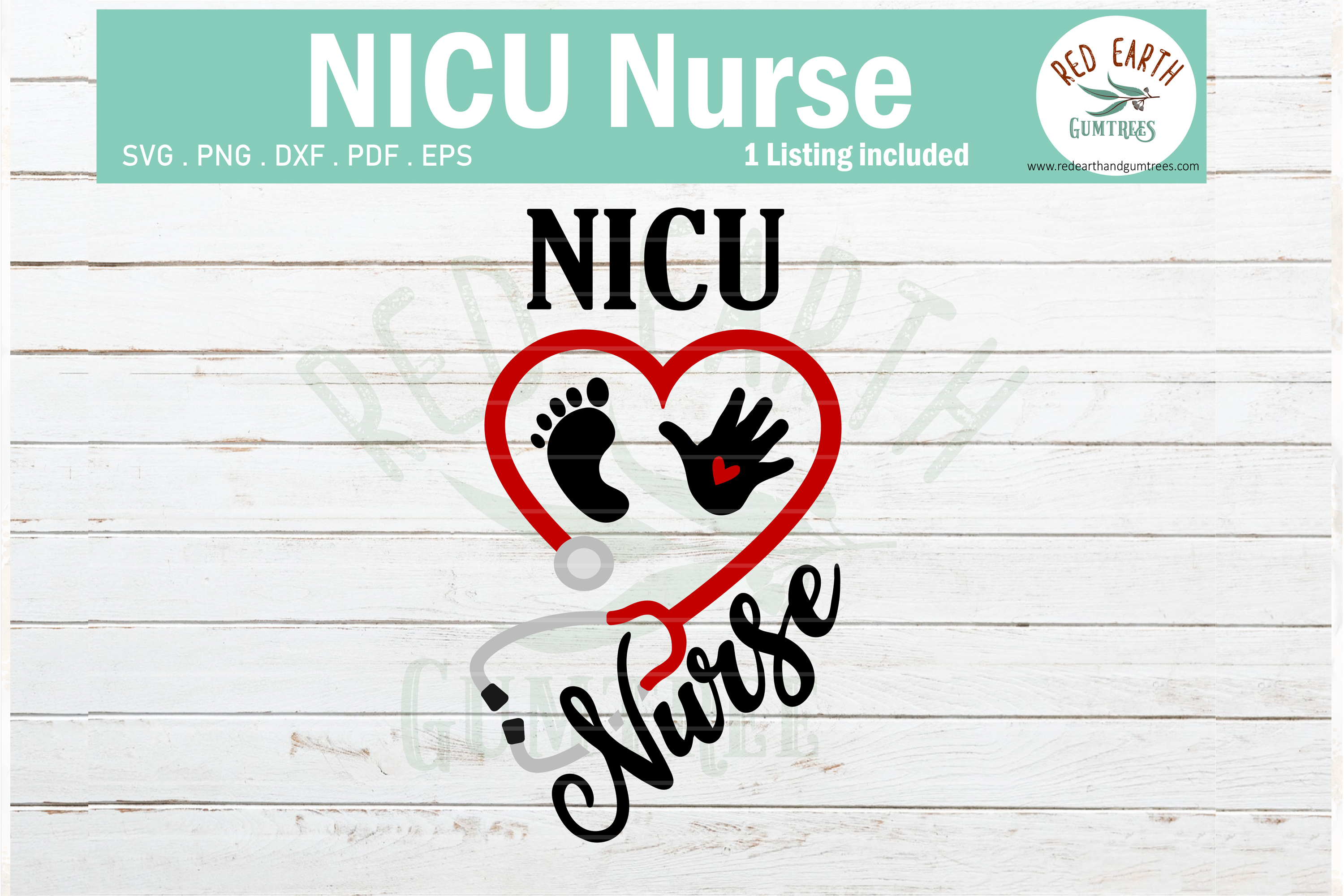 Nicu nurse heart stethoscope svg, baby hand feet SVG,PNG,DXF