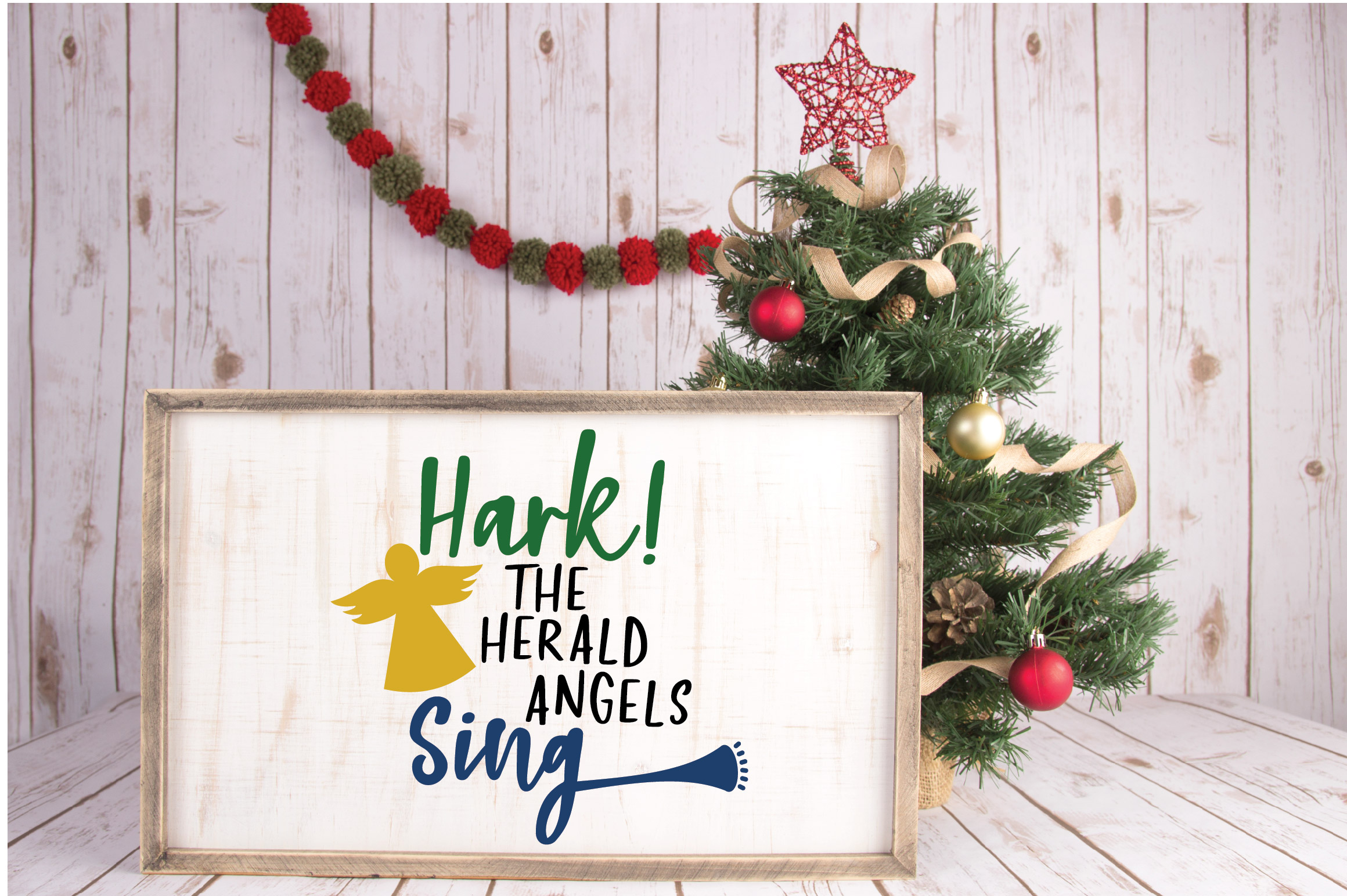 Hark the Herald Angels Sing - Christmas SVG Cut File - DXF (136283)  SVGs  Design Bundles