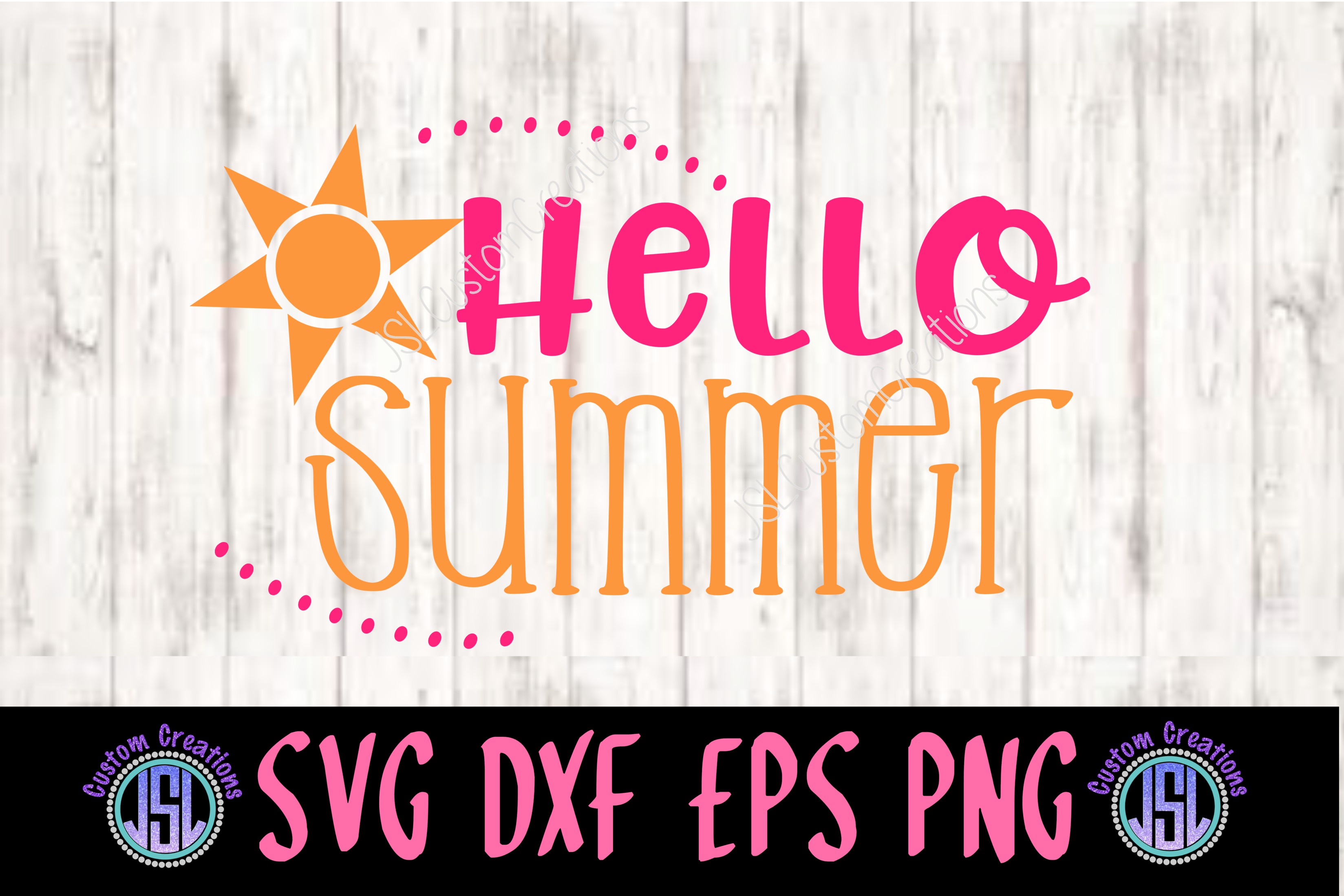 Download Hello Summer SVG EPS DXF PNG Digital Download