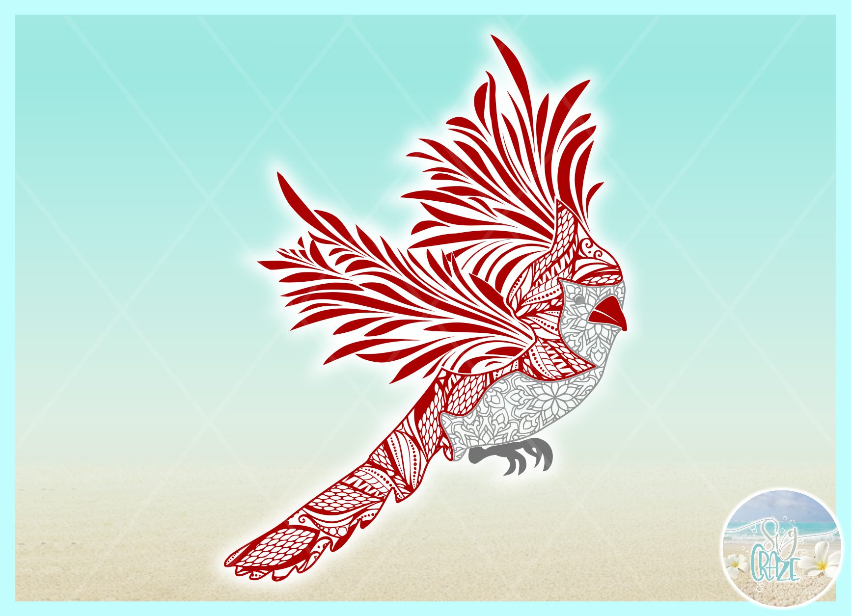 Download Cardinal Mandala Zentangle SVG Dxf Eps Png PDF files ...