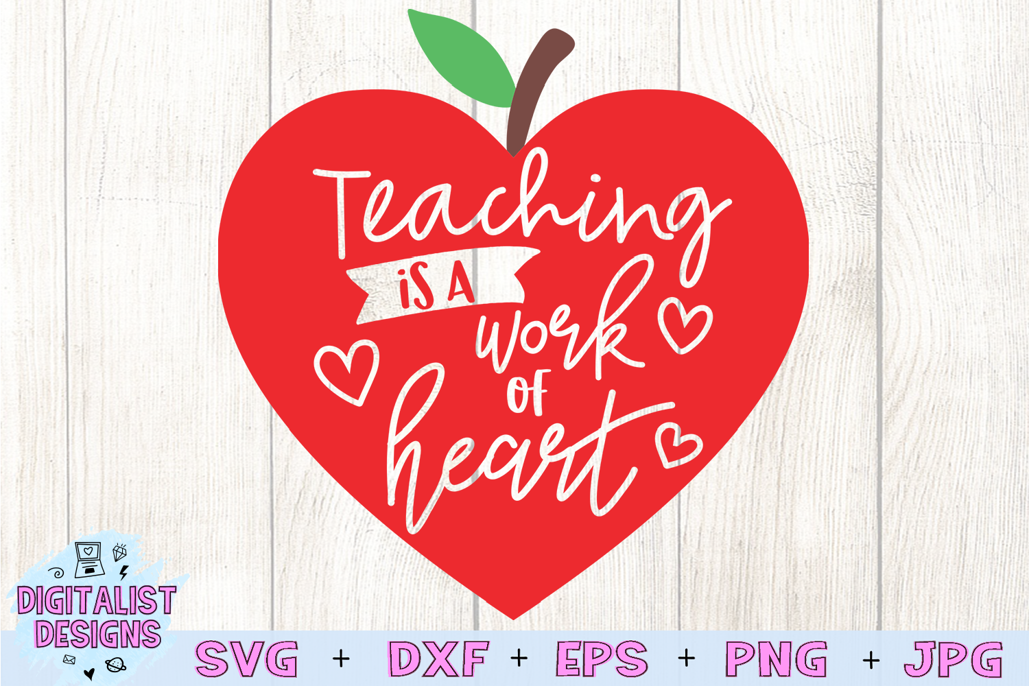 Download teacher svg, teaching is a work of heart, apple