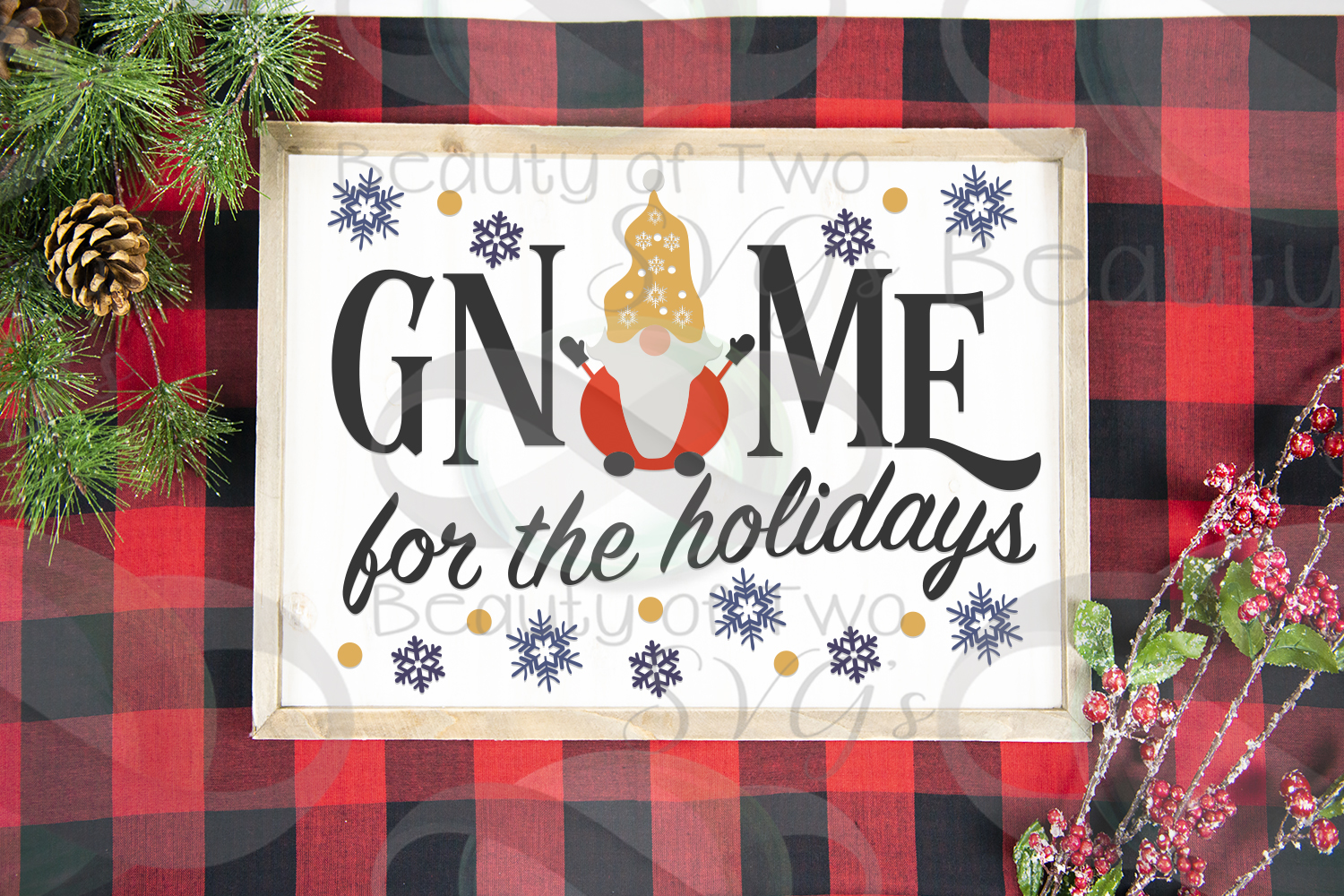 Download Gnome for the Holidays Christmas svg, Gnome Sign svg ...