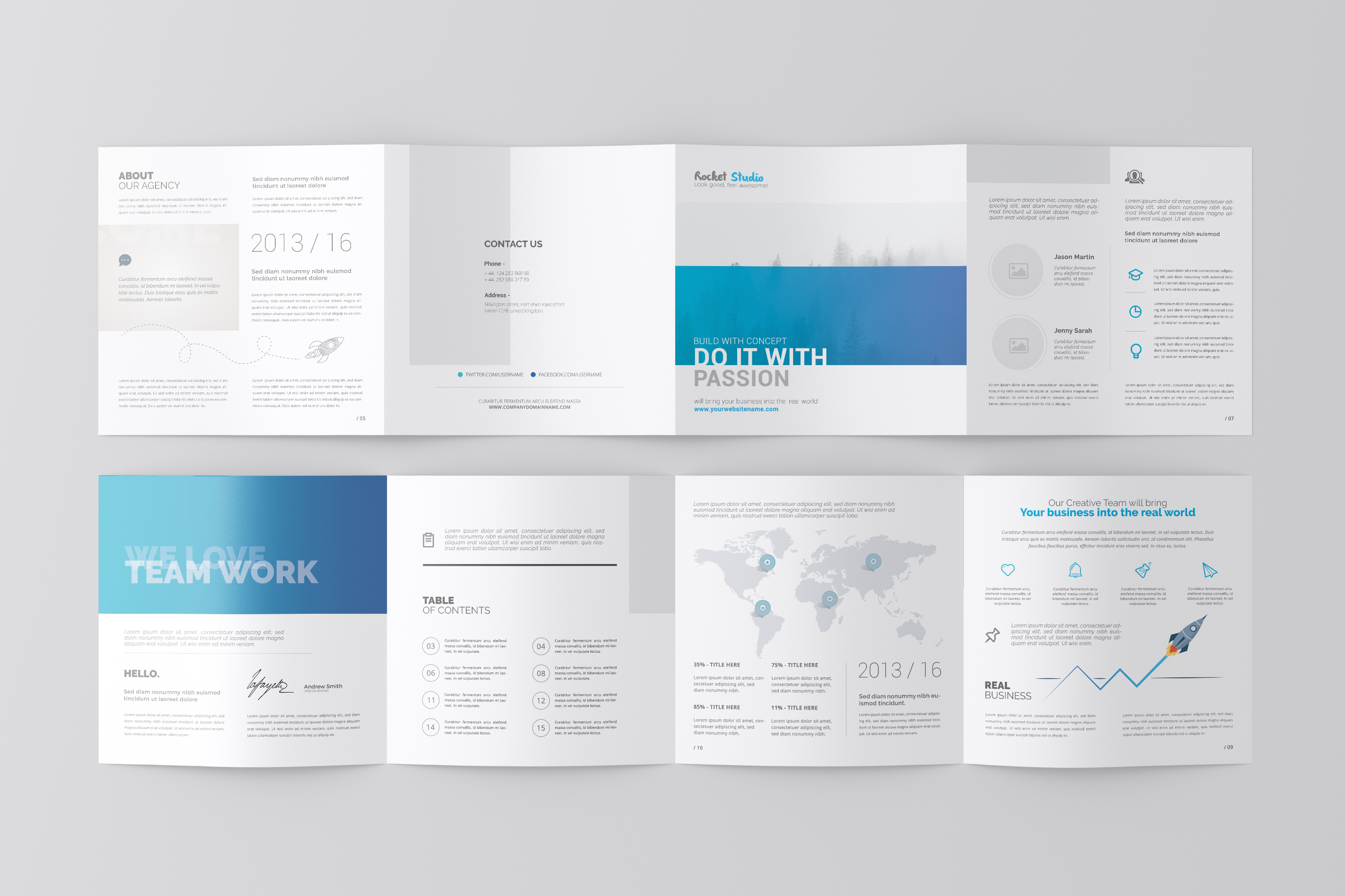 Download Square 4-Fold Brochure Mockup (146183) | Mock Ups | Design ...