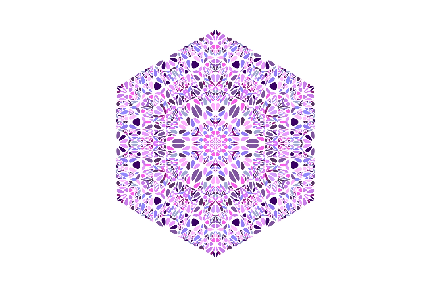 6 Floral Hexagon Graphics (336149) | Logos | Design Bundles