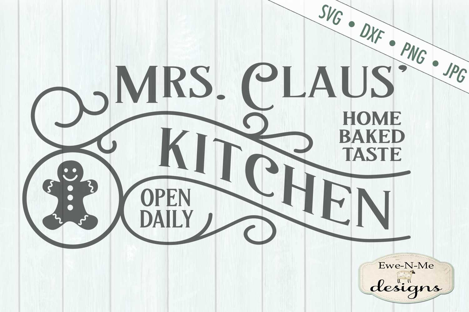 Download Mrs Claus' Kitchen - Christmas - Gingerbread - SVG DXF Files