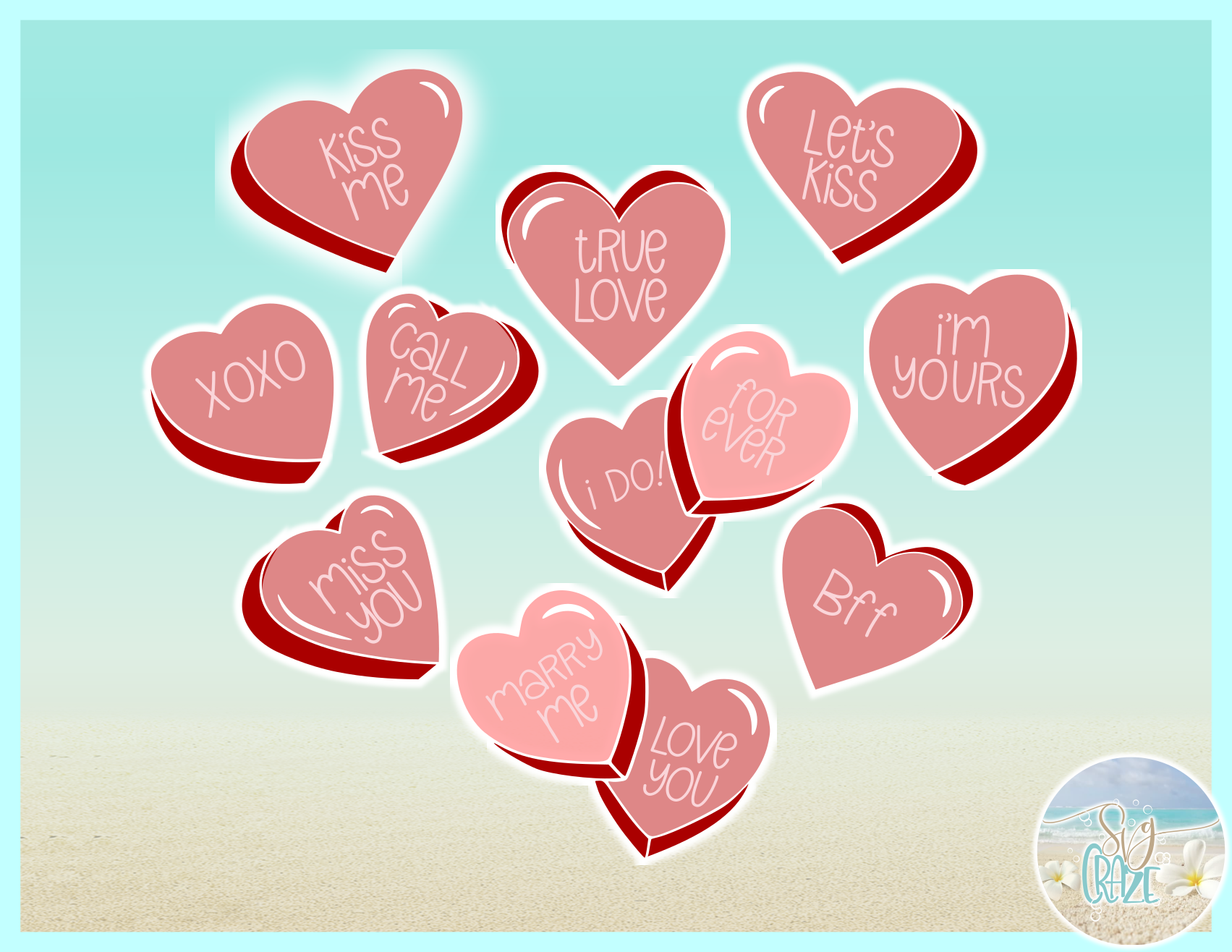 Valentines Sweet Heart Candy Quotes Sayings SVG Eps Png PDF