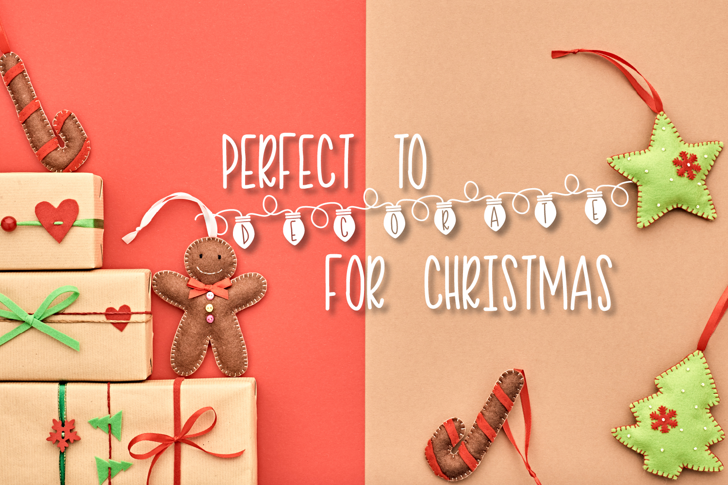 YULE Christmas Lights Font 120689 Christmas Font Bundles