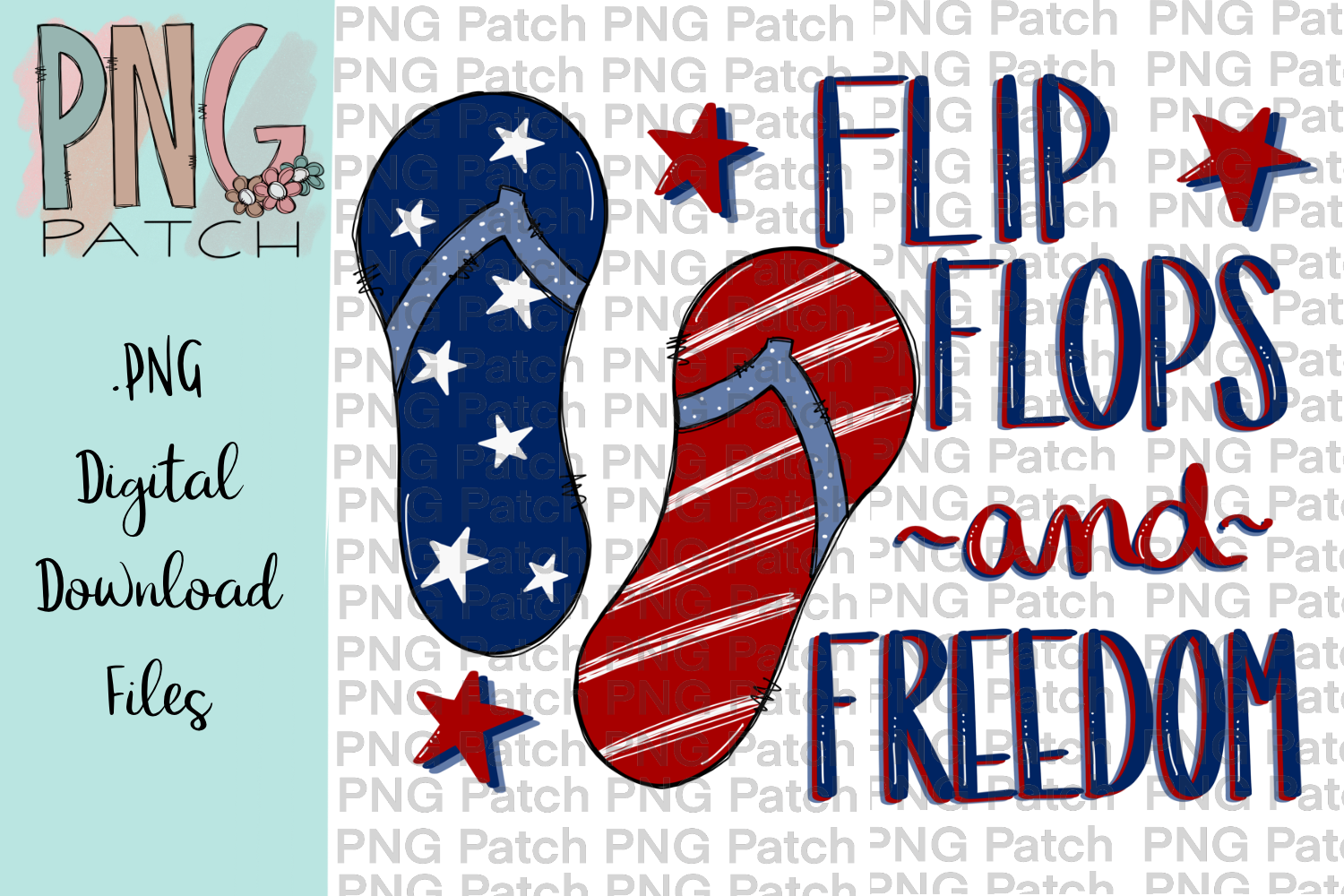 fourth of july flip flops