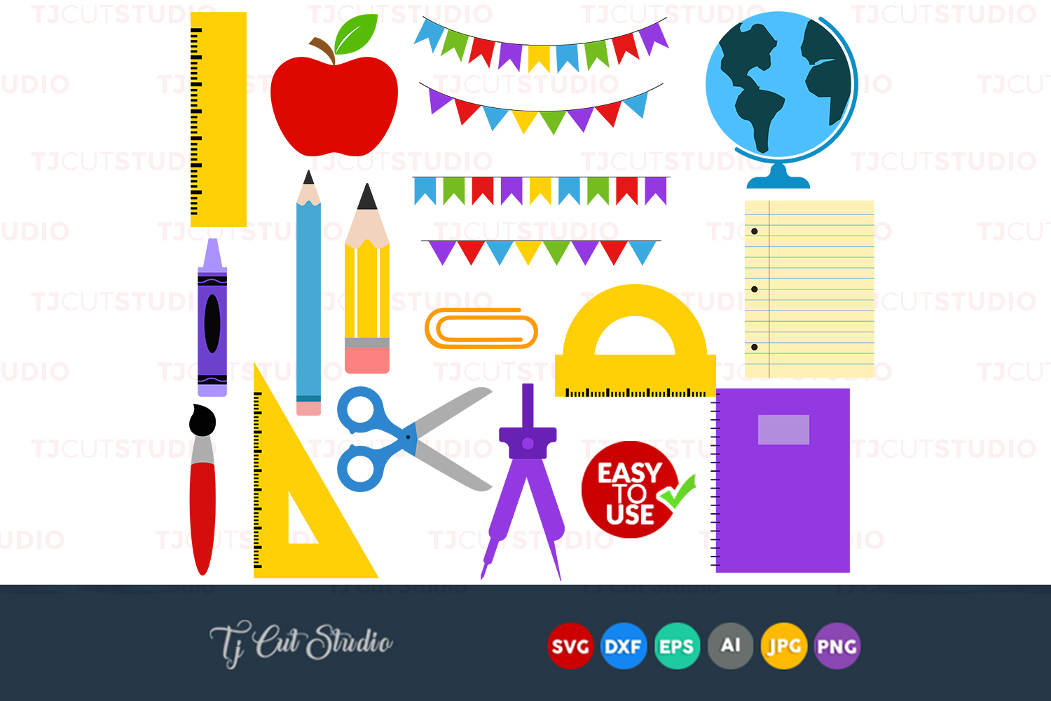 School Supplies Svg School Tools Svg Pencil Svg Files For Silhouette