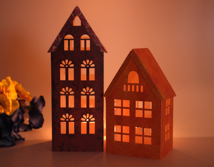 Download SVG DIY 3D Lantern, Houses, Cutting File, Templates for Cricut Silhouette, Home Decor Paper ...