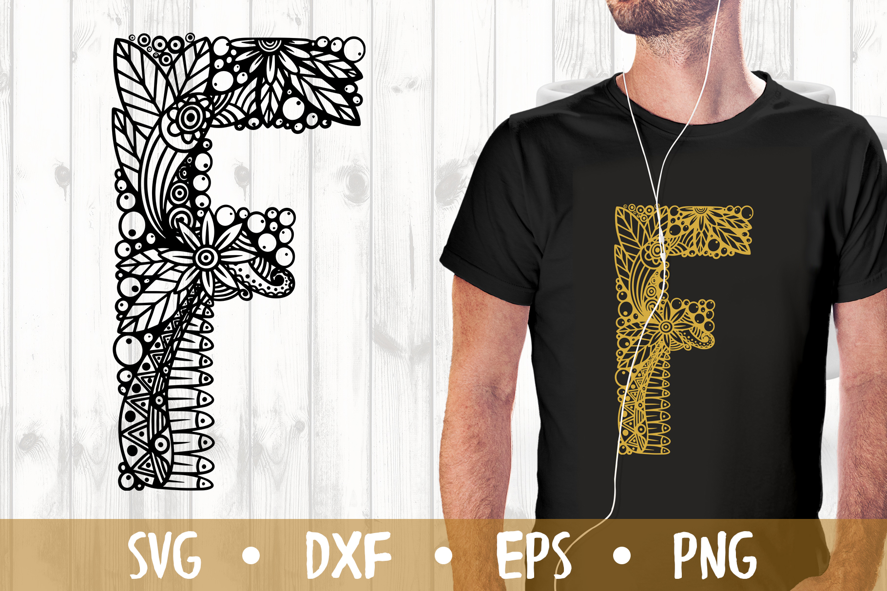 LETTER F SVG CUT FILE (301342) | Hand Lettered | Design Bundles