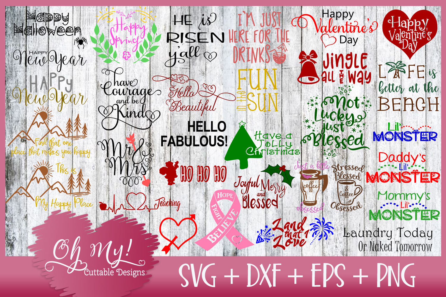 Download OH MY! MASSIVE BUNDLE SALE OVER 220 DESIGNS SVG DXF EPS PNG