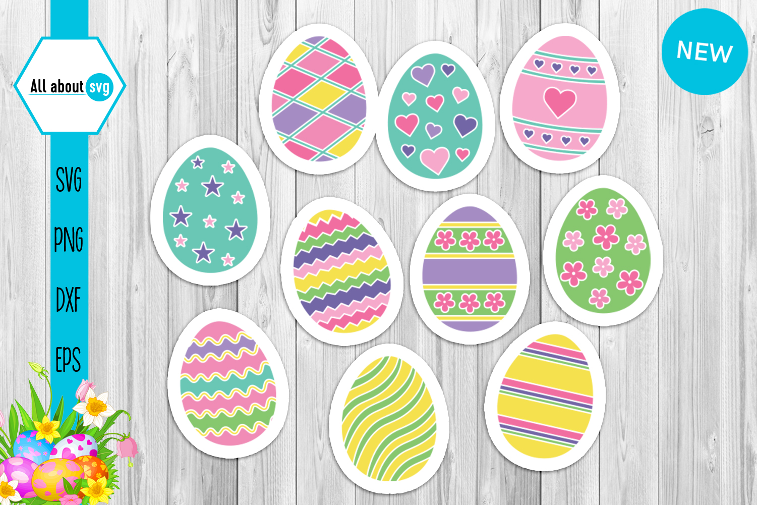 Easter Eggs Bundle Svg