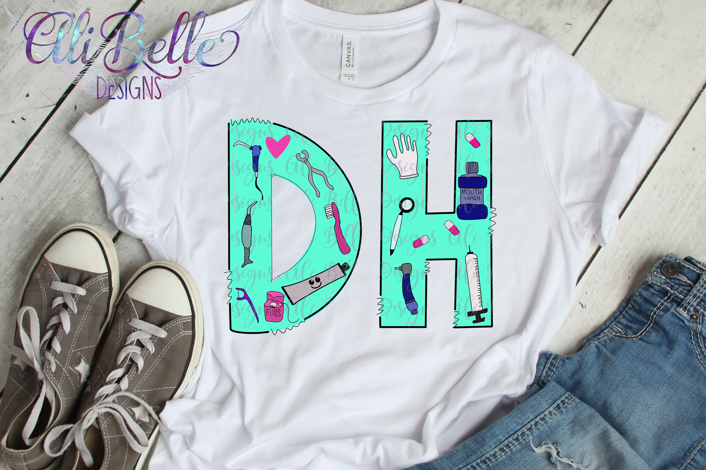Sublimation DH Dental Hygienist Abbreviation (297683) Sublimation