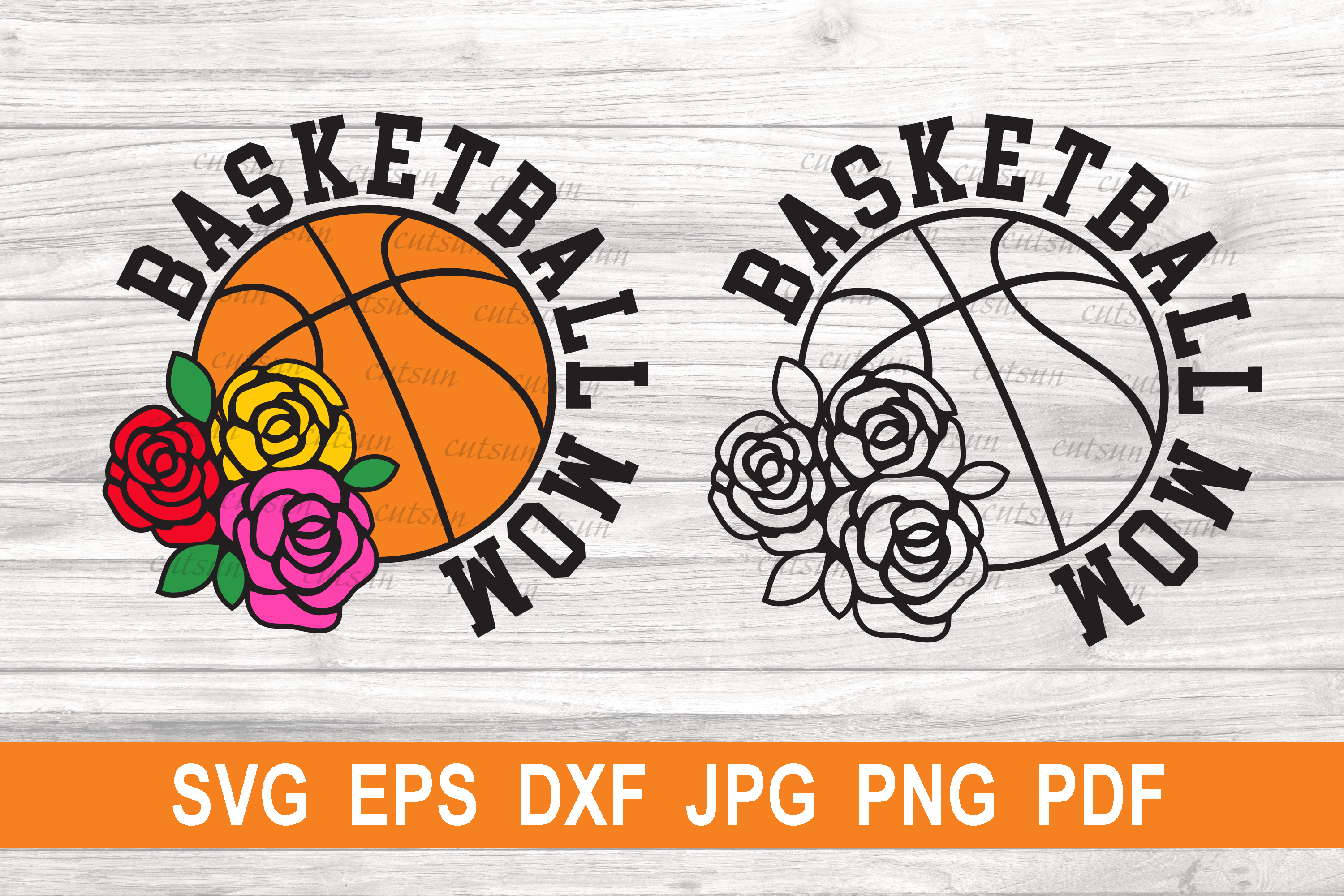 Download Basketball Mom SVG | Basketball Mom Roses SVG