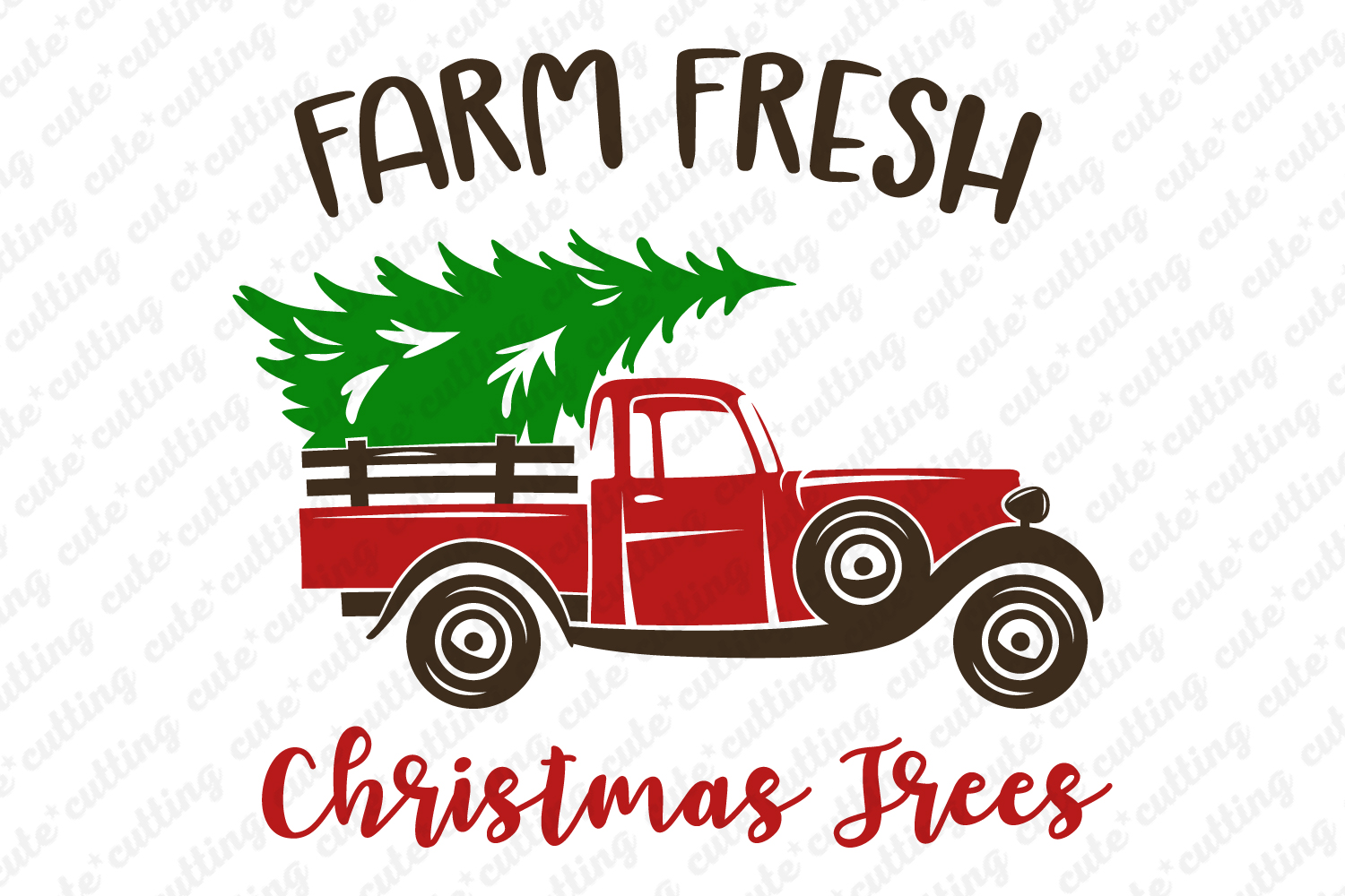 Christmas truck with tree svg, dxf, pdf, jpeg (172866) | SVGs | Design