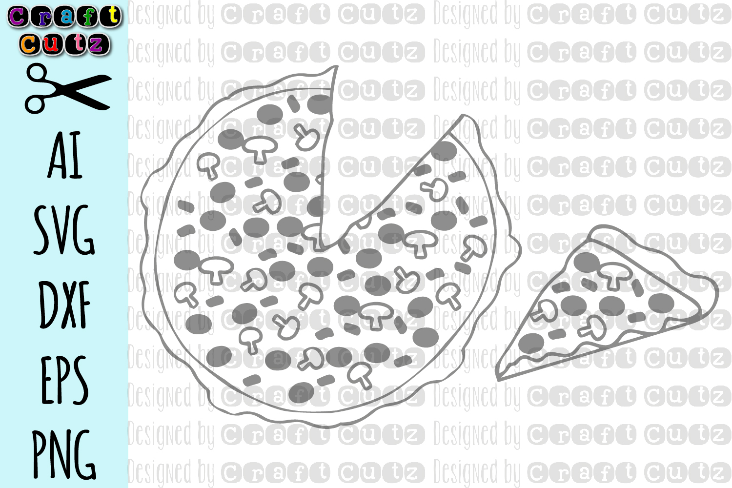 Pizza Slice svg, Dad and Five Kids svg, Dad and Baby svg