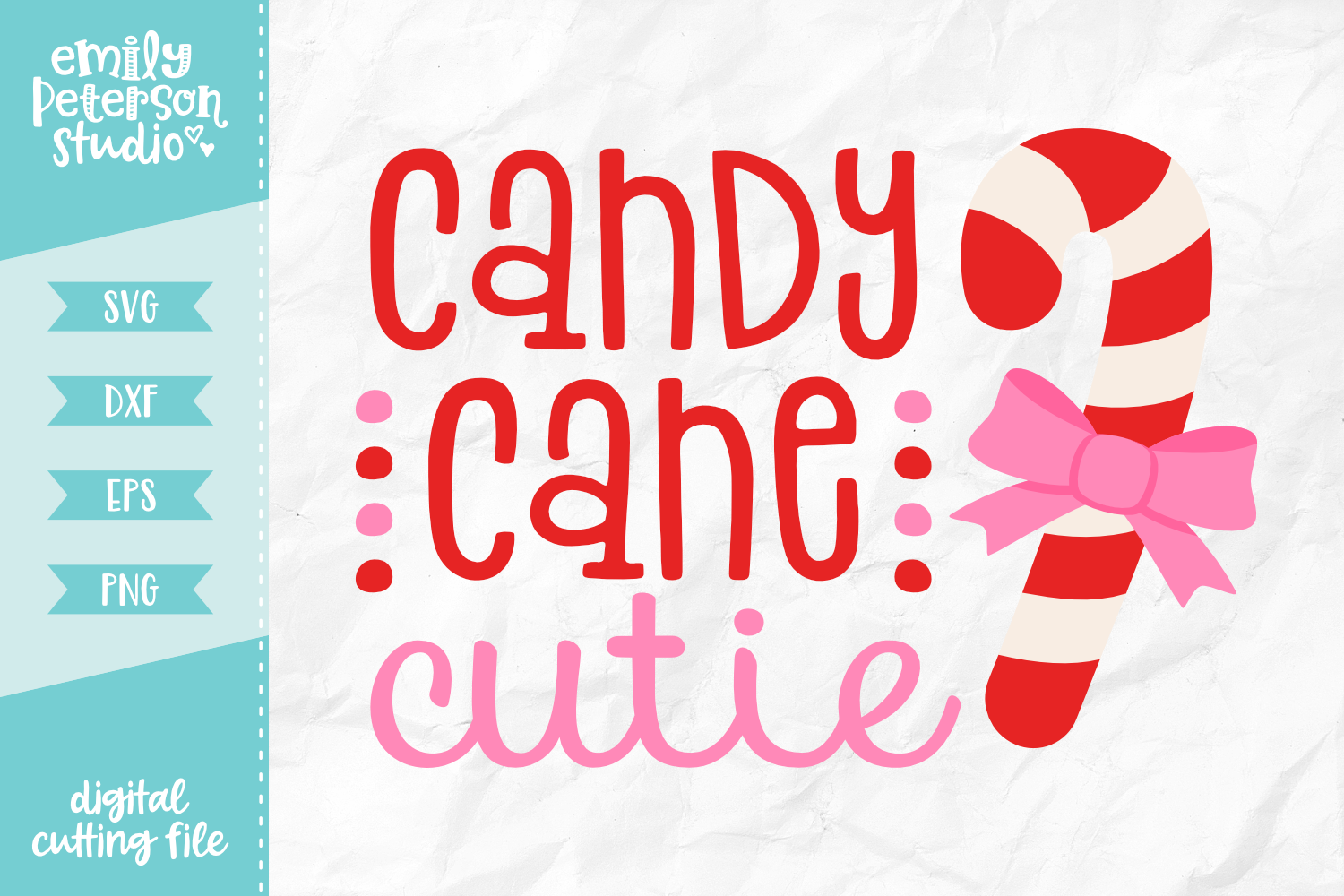 Candy Cane Cutie SVG DXF EPS PNG