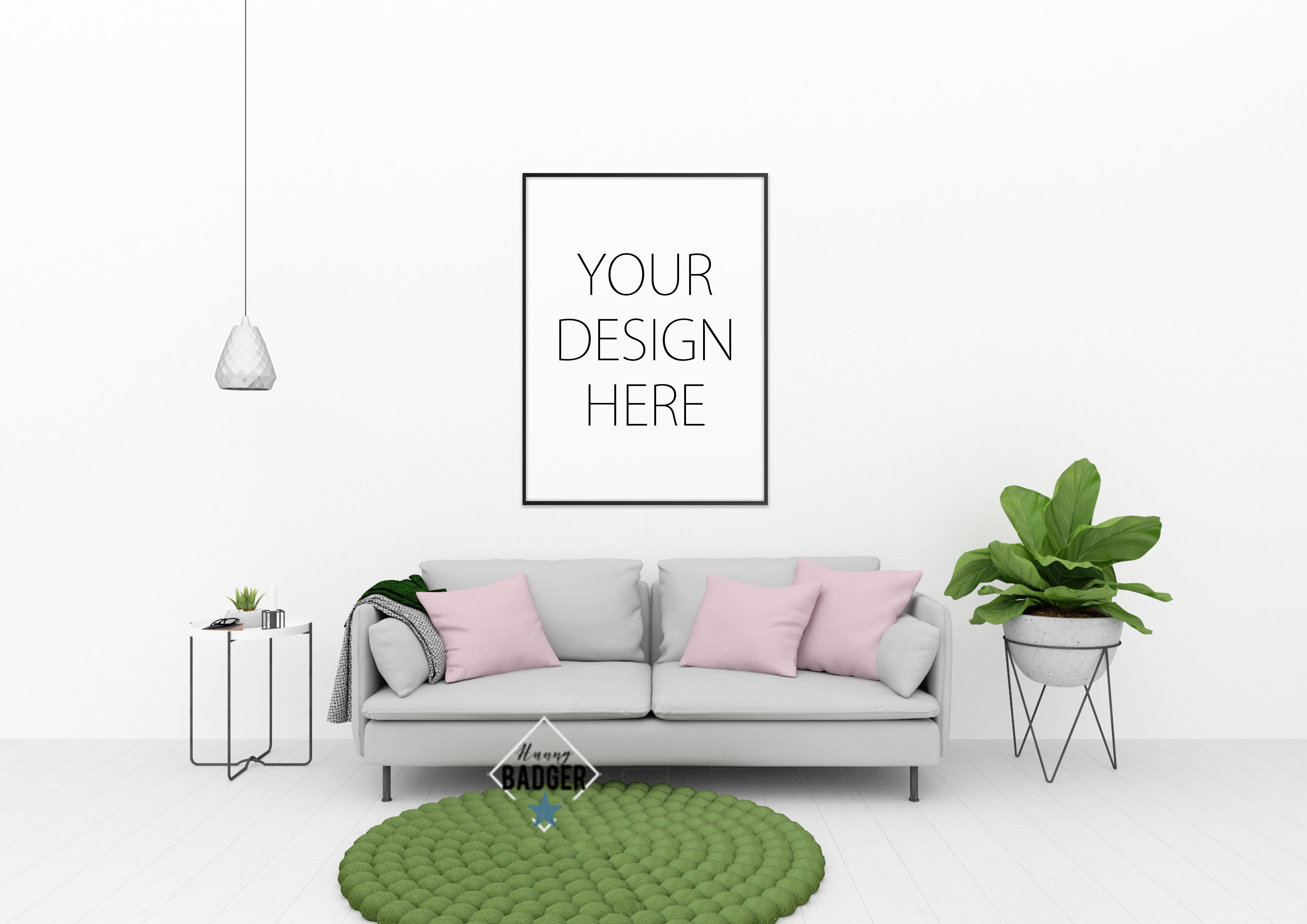 Blank wall mockup - wall art mock up (22079) | Mock Ups ...