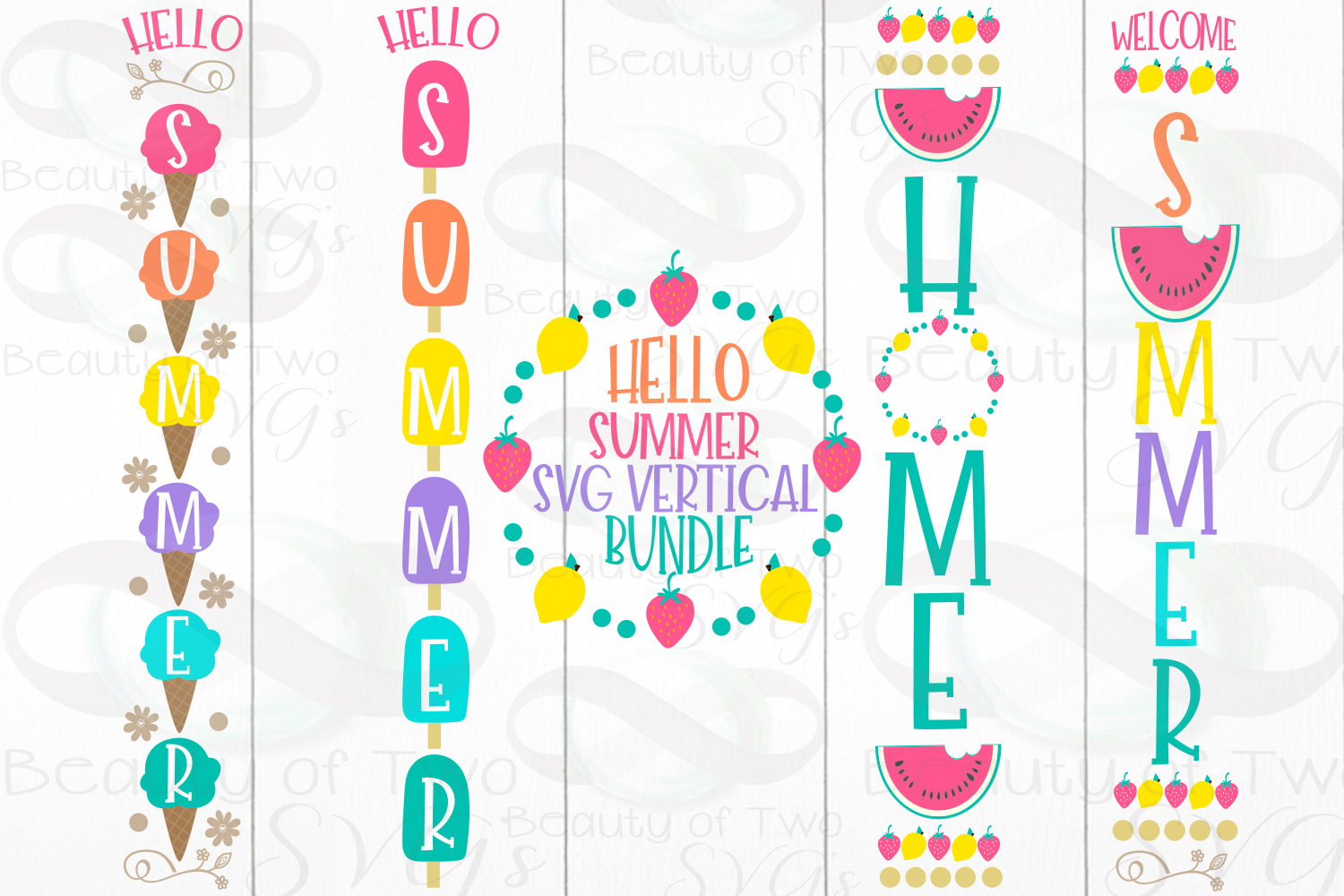 Download Hello Summer Vertical svg sign bundle, Summer porch svg (518675) | SVGs | Design Bundles