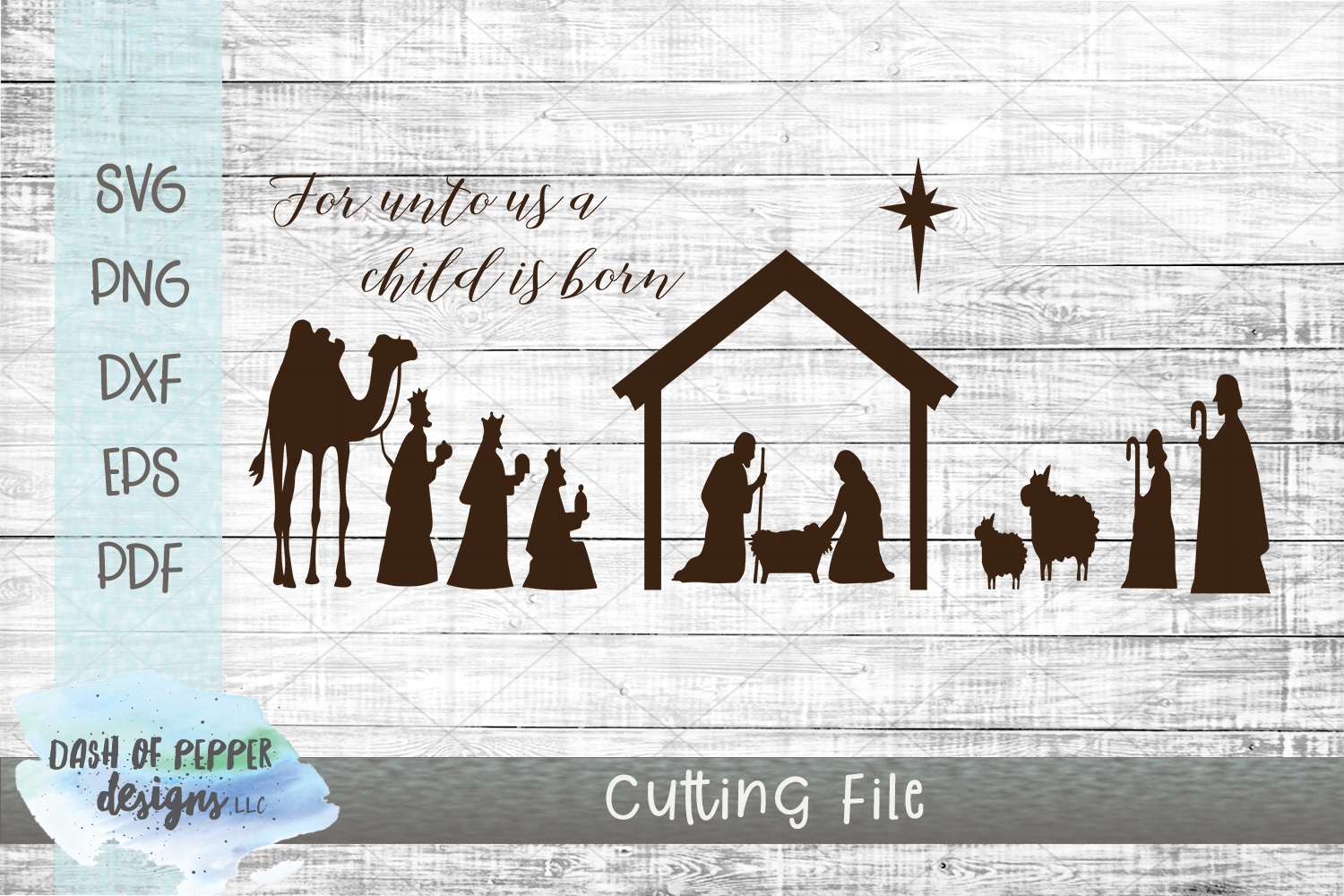 Download Nativity Scene SVG - Manger SVG - Religious Christmas SVG (146185) | SVGs | Design Bundles