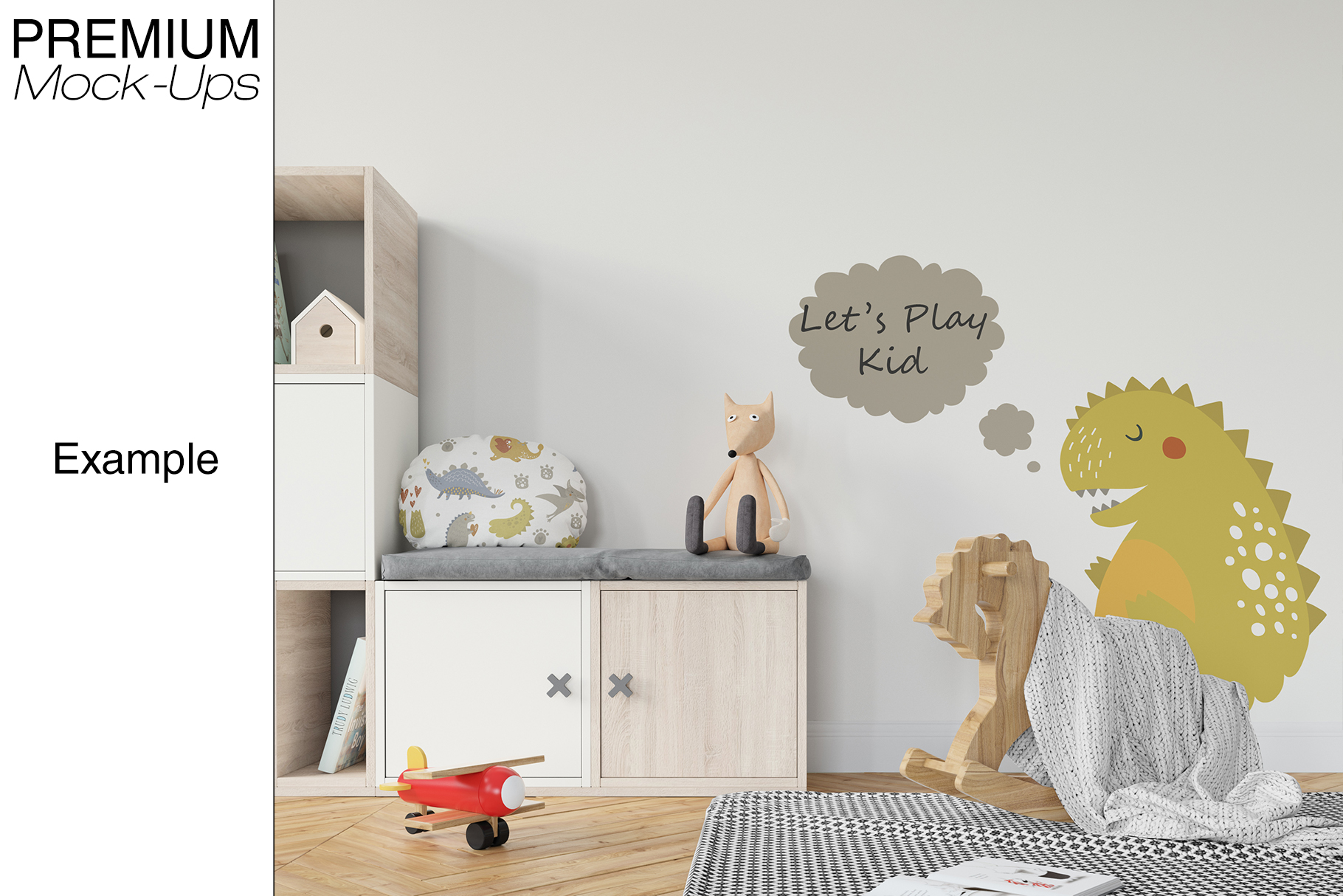 Kids Room - Wall & 90 Custom Frames (88893) | Mock Ups ...