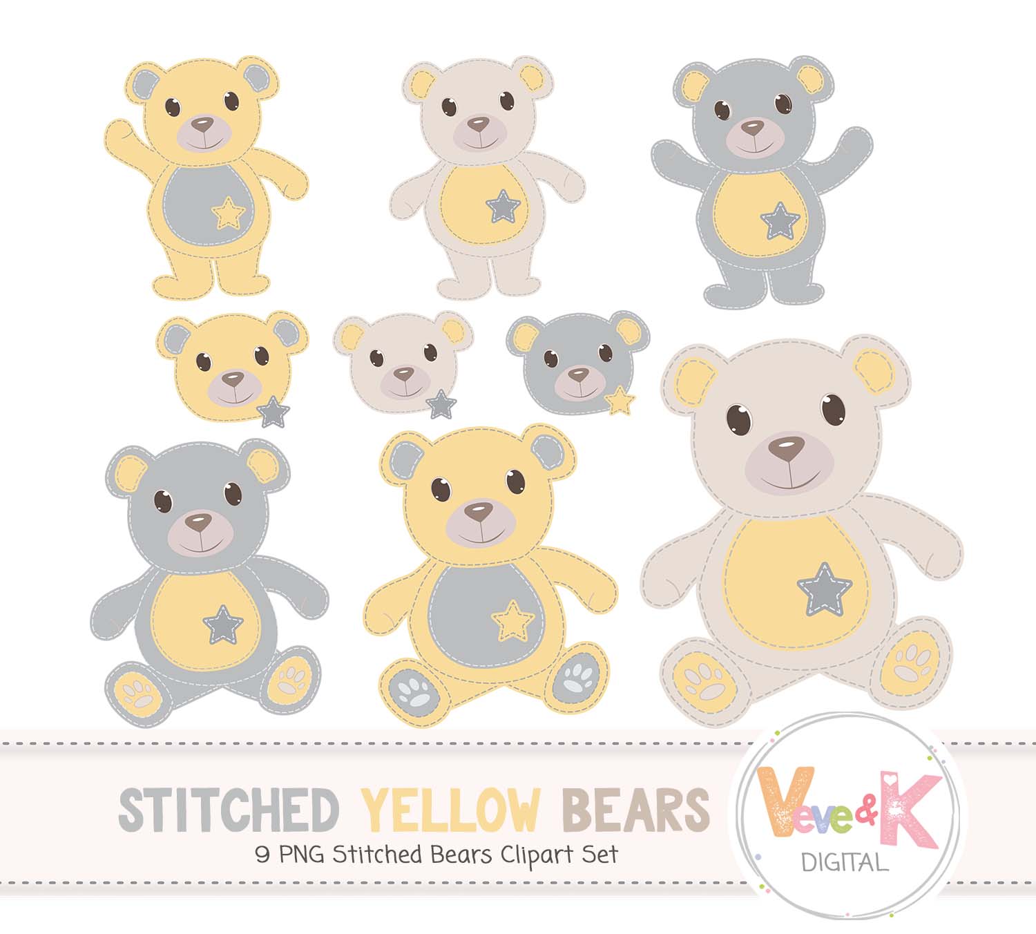 yellow teddy bear cartoon