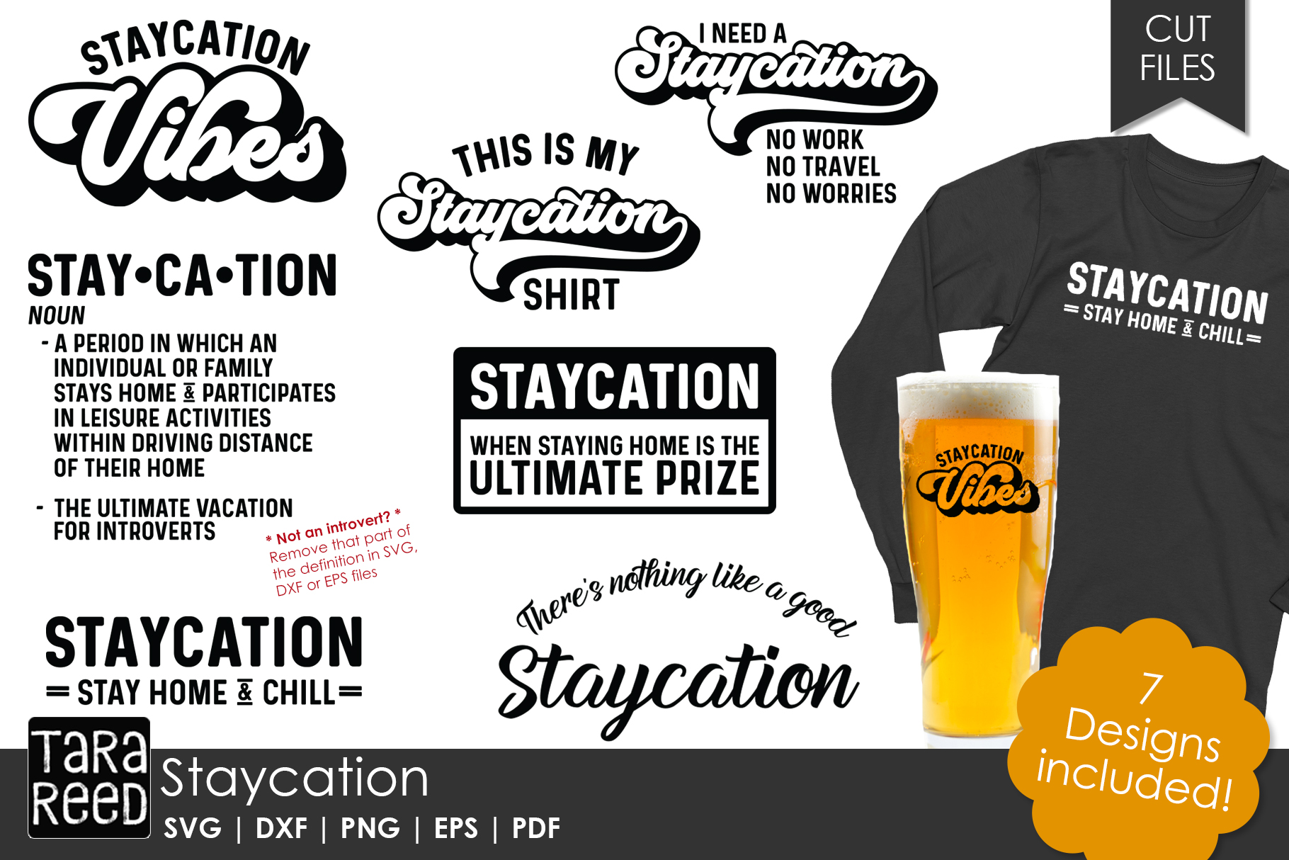 Staycation - Vacation SVG and Cut Files for Crafters