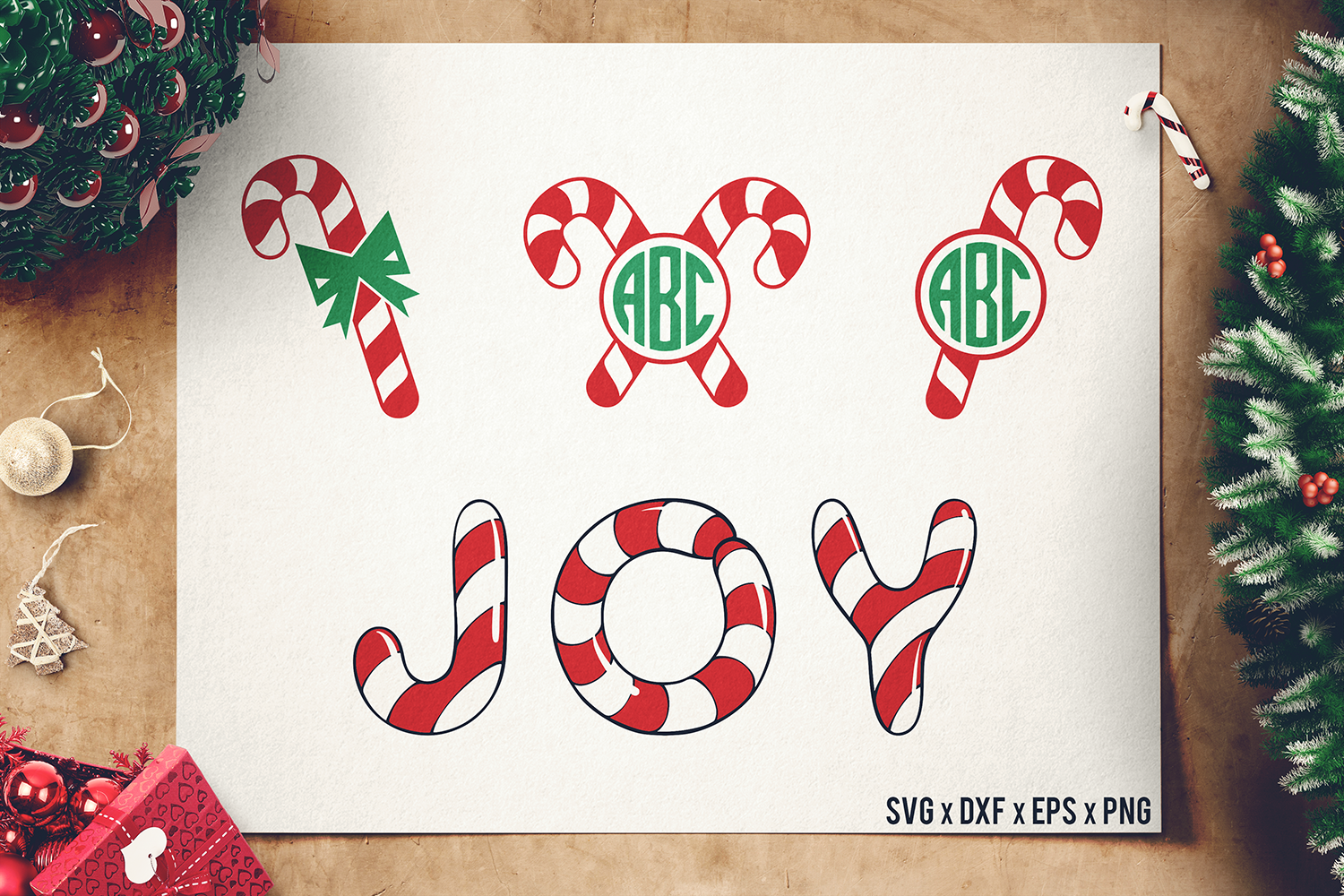 Download Christmas Candy Cane SVG - Candy Cane Monogram SVG