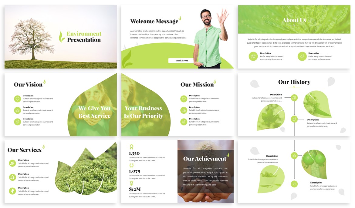 ppt templates for environment presentation