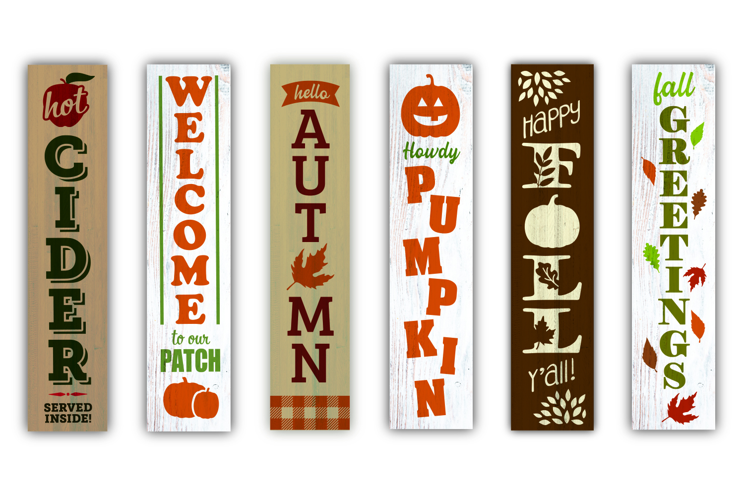 Download Fall / Autumn porch sign bundle - SVG, EPS, JPG, PNG, DXF (306260) | Cut Files | Design Bundles