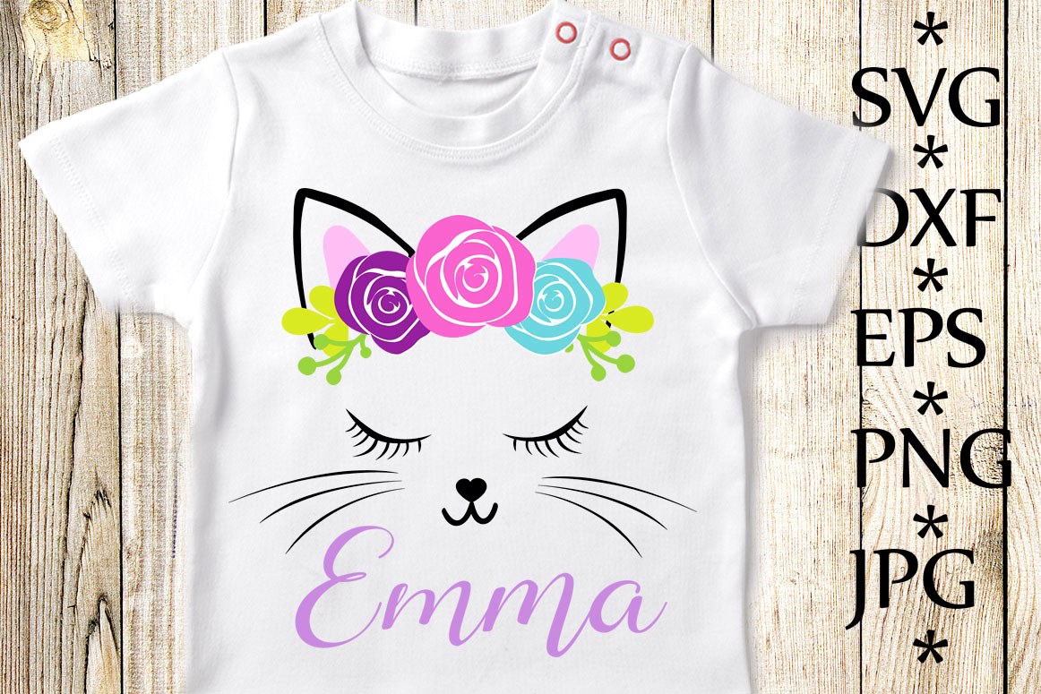 Download Cat face Svg,Cute Cat Svg,Girl T shirt Svg,Birthday Girl Svg (96788) | SVGs | Design Bundles