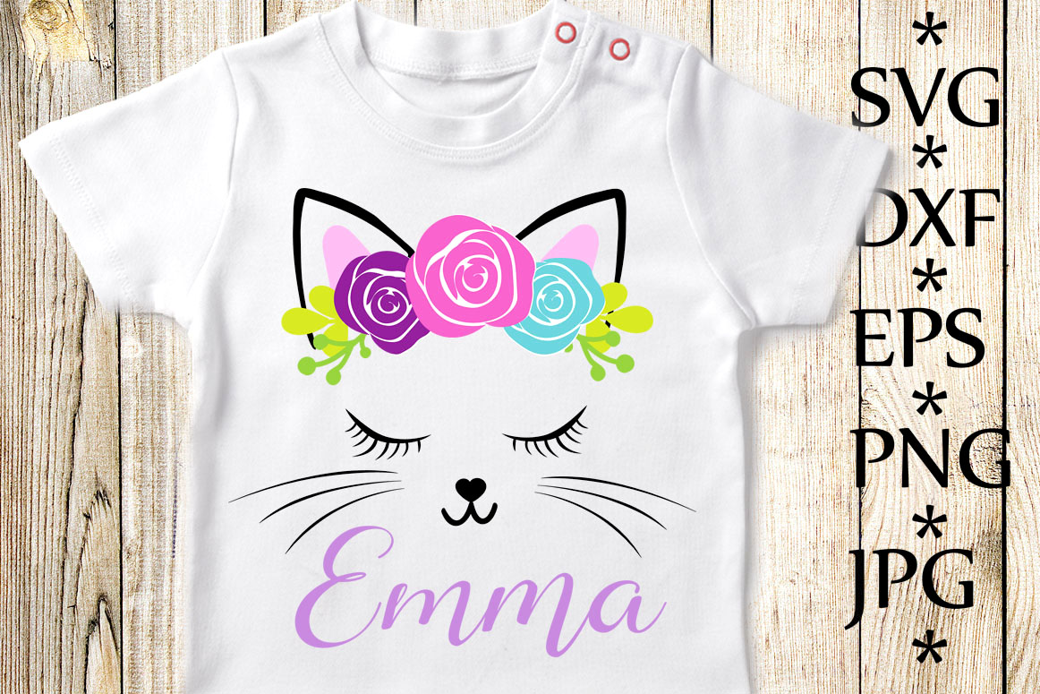 Cat face Svg,Cute Cat Svg,Girl T shirt Svg,Birthday Girl Svg (96788