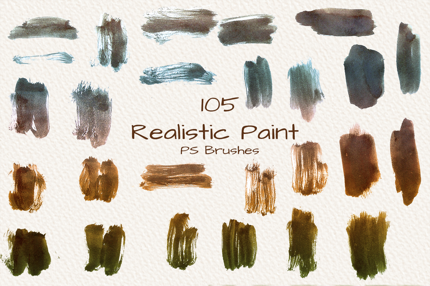 105 Realistic Paint PS Brushes ABR.