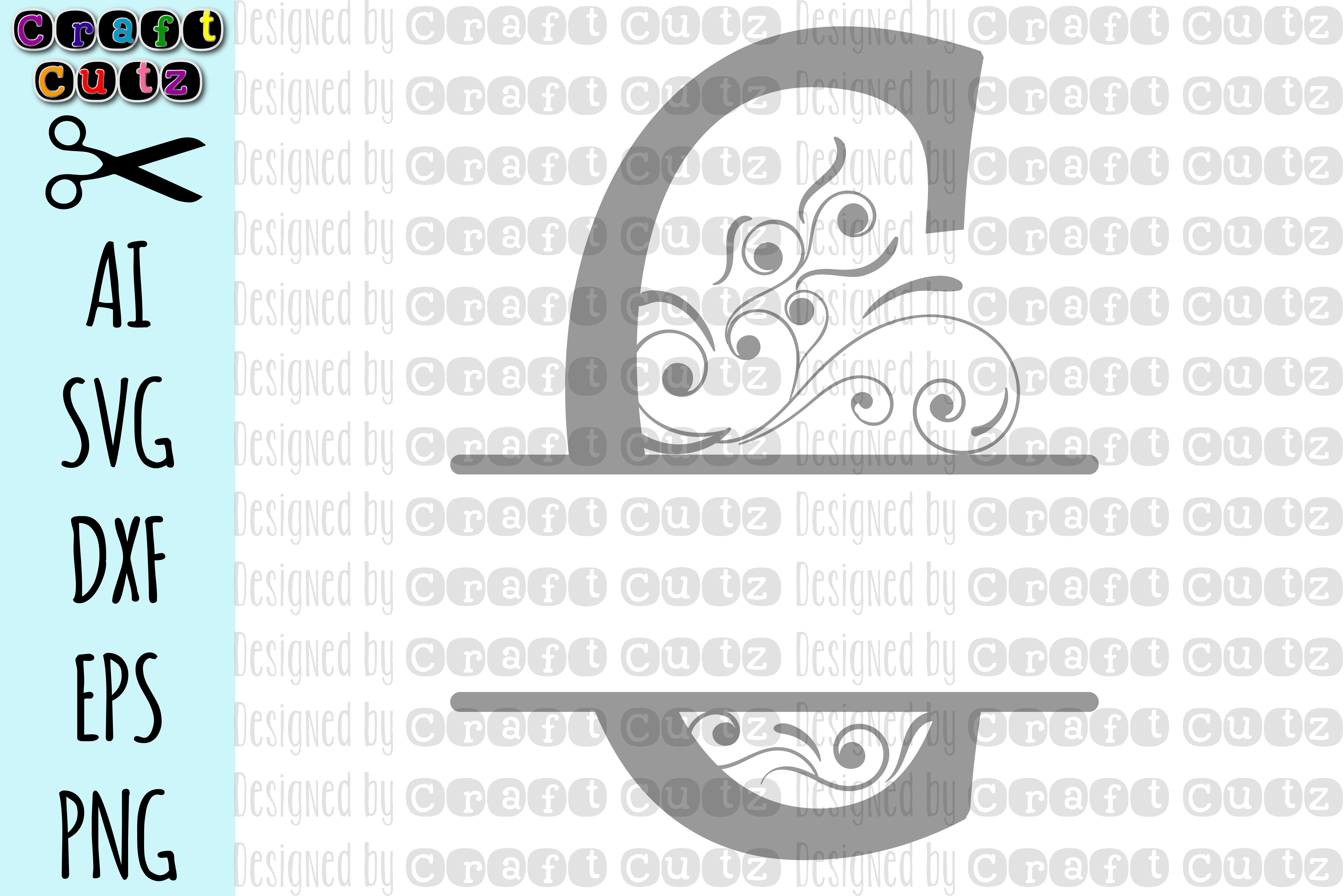 Download SVG Ornamental Split Monogram Alphabet, Split Ornamental ...