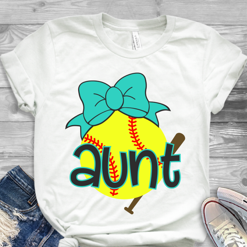 Softball Aunt SVG (68269) SVGs Design Bundles