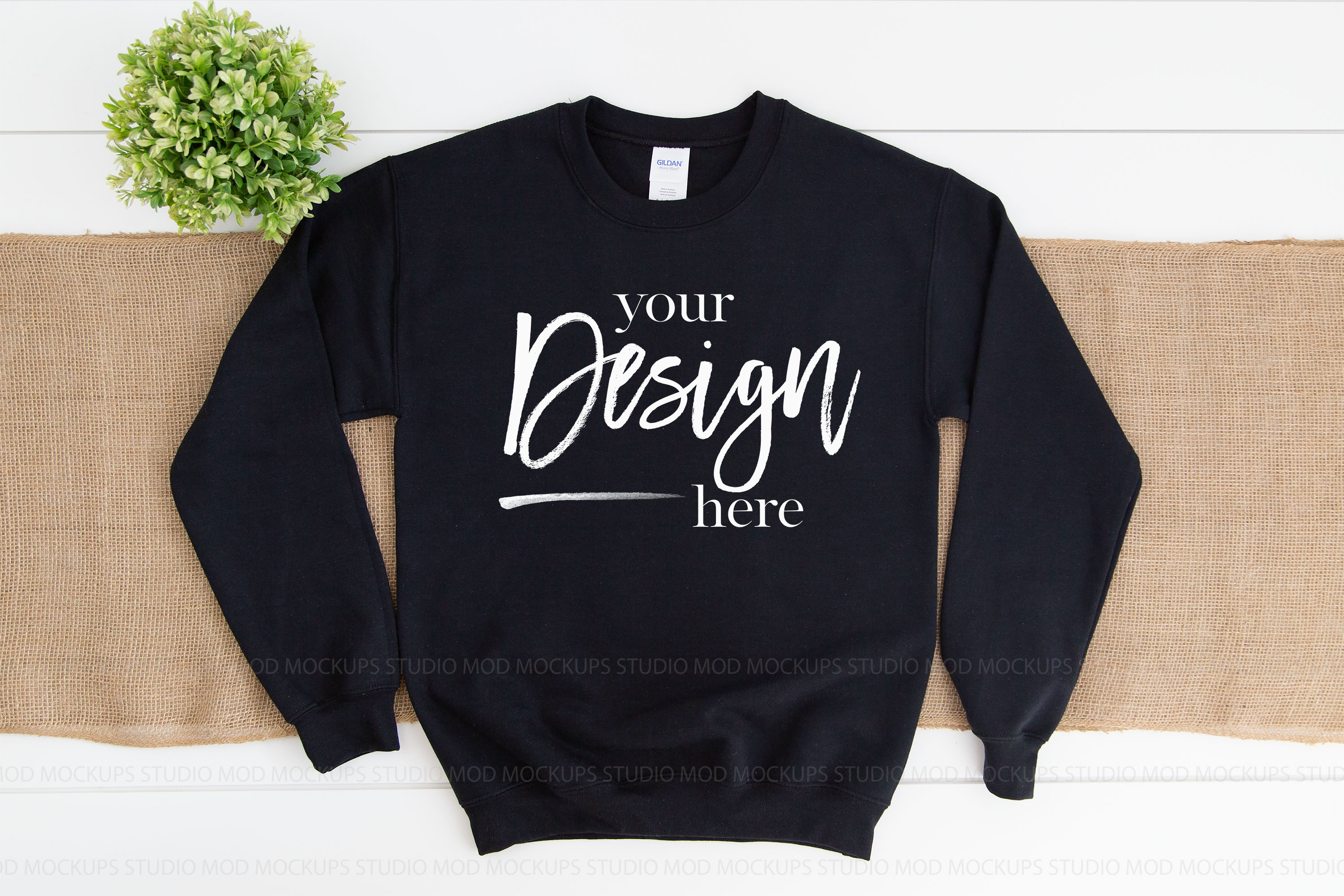 Download Gildan 18000 Mockup | Sweatshirt Mockup BLACK (315706 ...