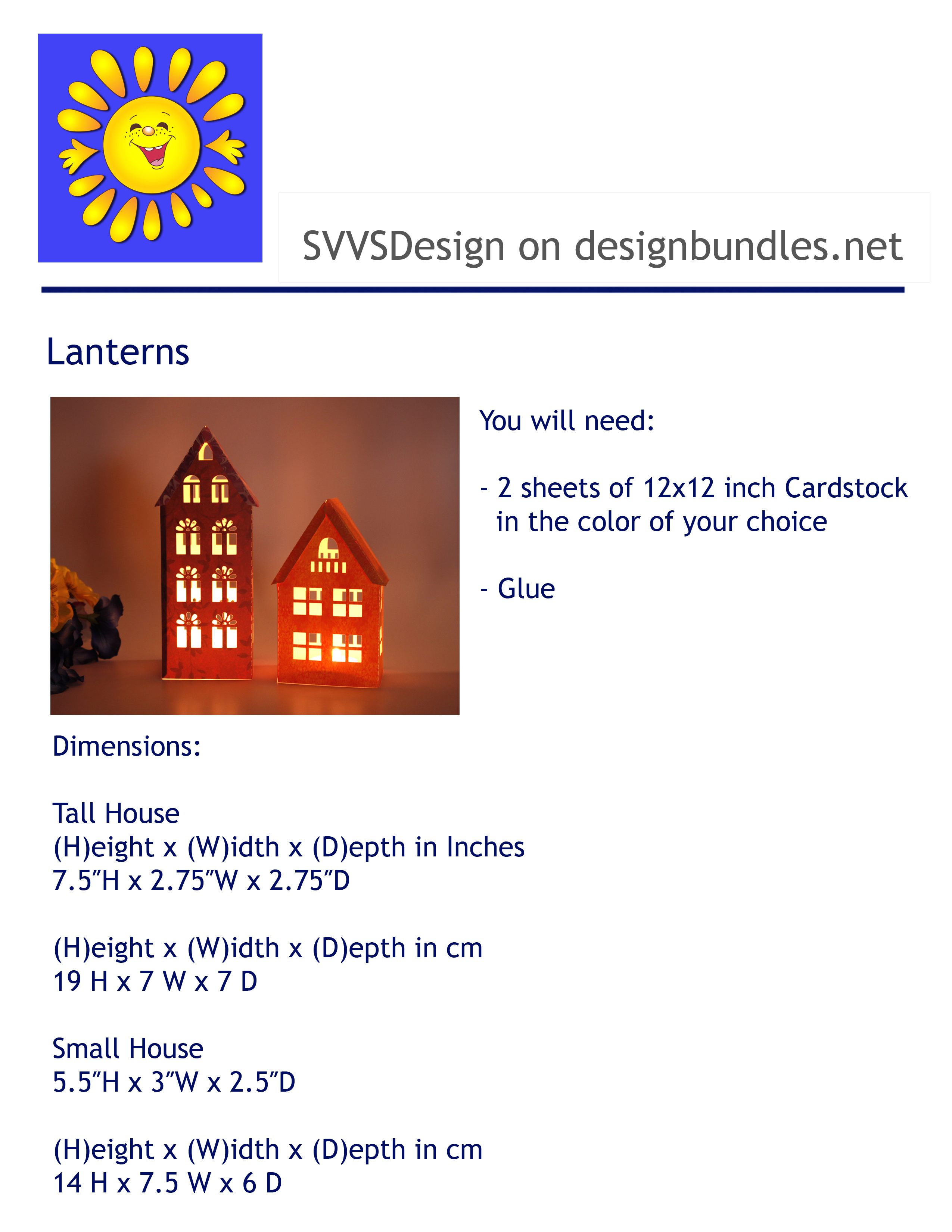 Download SVG DIY 3D Lantern, Houses, Cutting File, Templates for ...